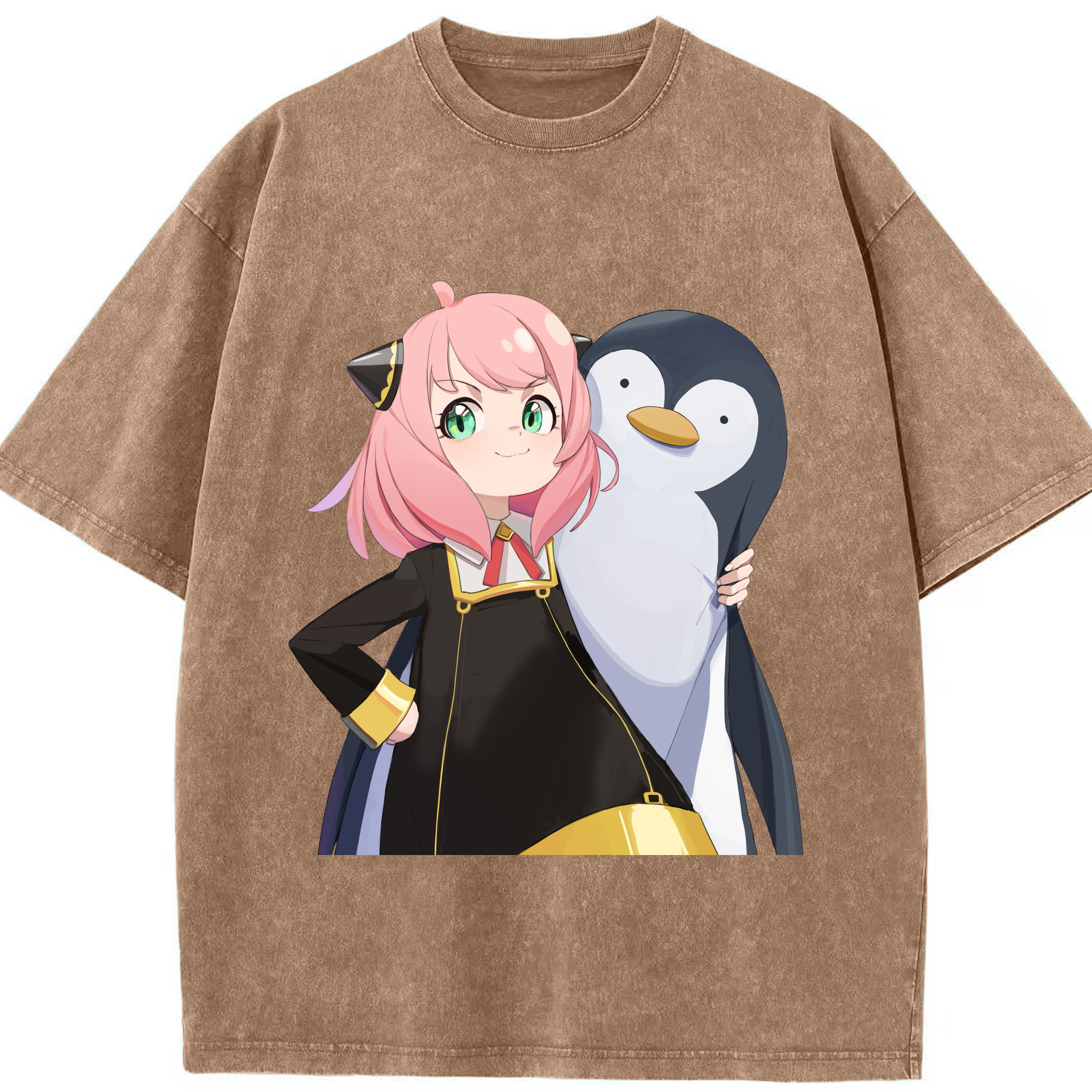 （画像用） SPY×FAMILY间谍家家酒 綿100% ヴィンテージ風 半袖Tシャツ（フロントプリント）