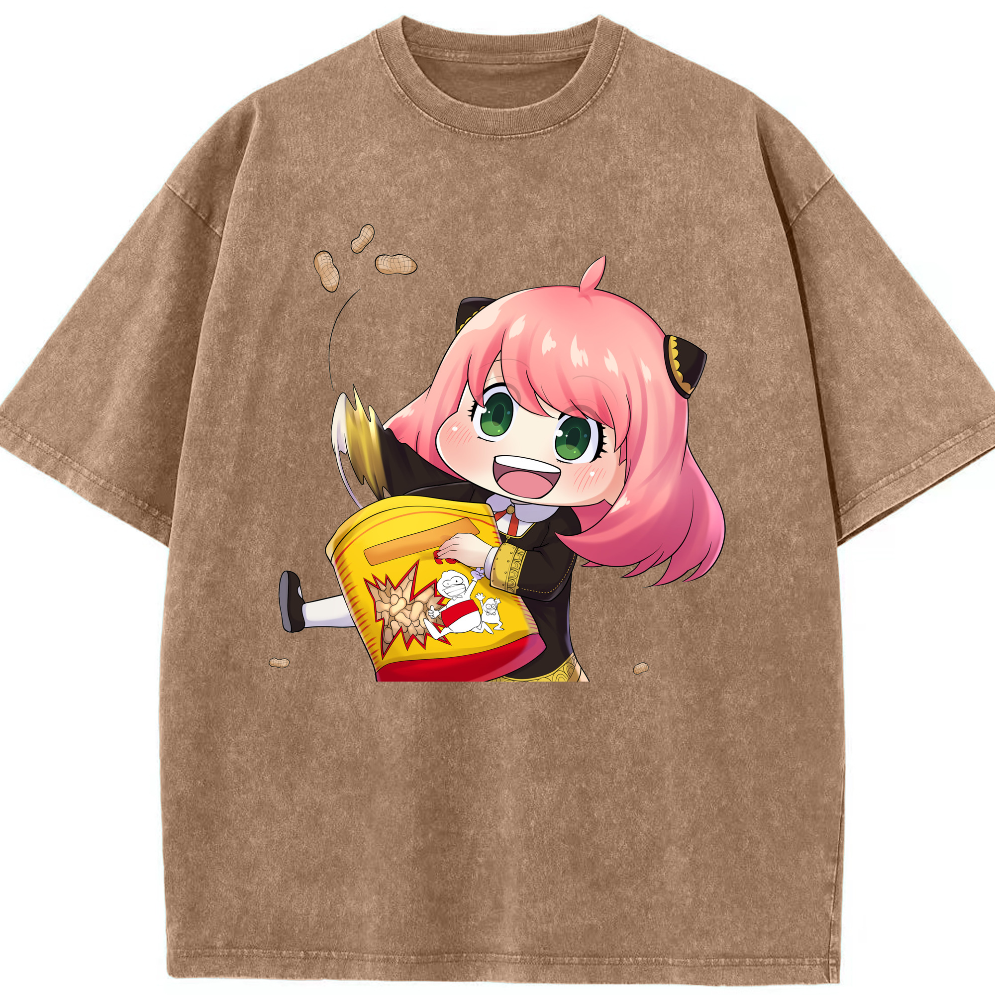 （画像用） SPY×FAMILY间谍家家酒 綿100% ヴィンテージ風 半袖Tシャツ（フロントプリント）