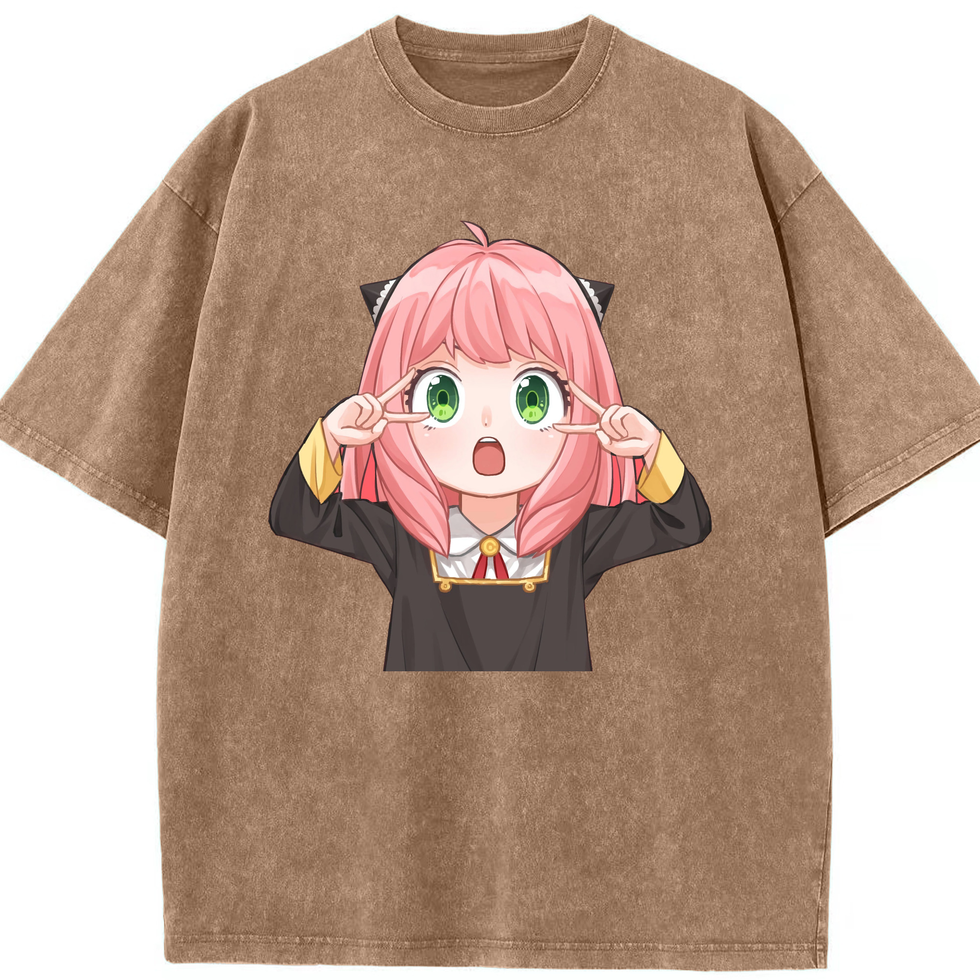 （画像用） SPY×FAMILY间谍家家酒 綿100% ヴィンテージ風 半袖Tシャツ（フロントプリント）
