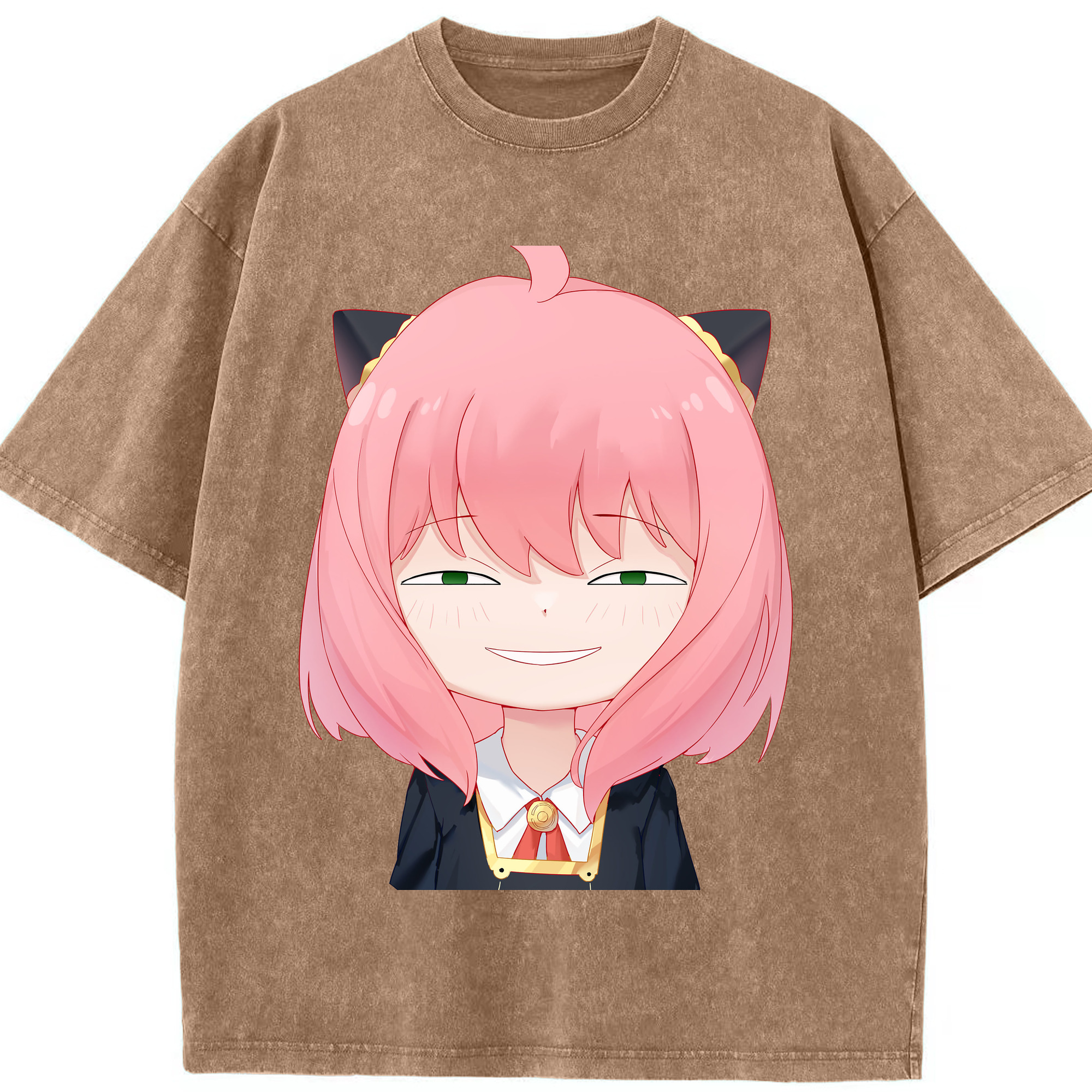 （画像用） SPY×FAMILY间谍家家酒 綿100% ヴィンテージ風 半袖Tシャツ（フロントプリント）
