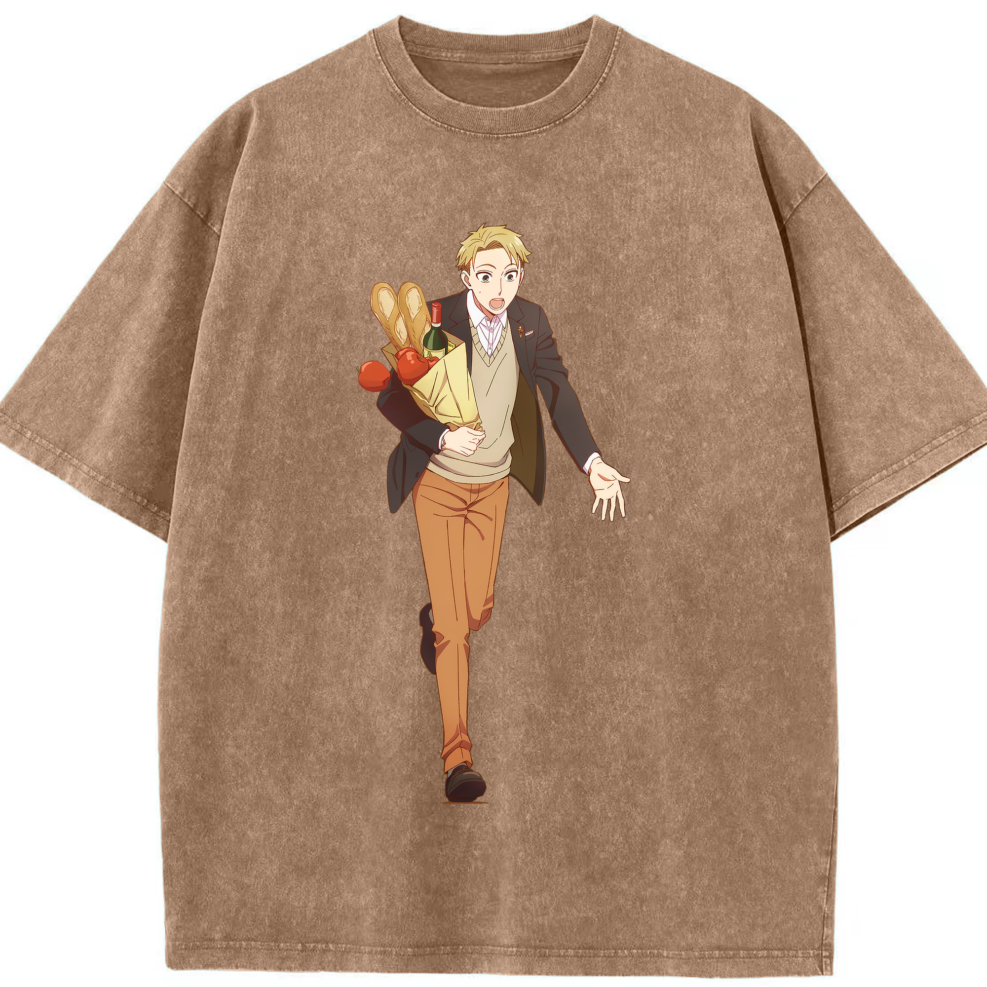 （画像用） SPY×FAMILY间谍家家酒 綿100% ヴィンテージ風 半袖Tシャツ（フロントプリント）