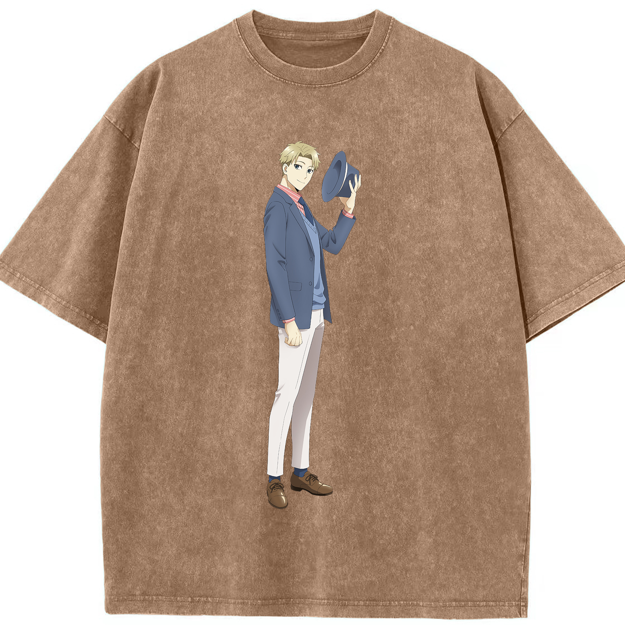 （画像用） SPY×FAMILY间谍家家酒 綿100% ヴィンテージ風 半袖Tシャツ（フロントプリント）