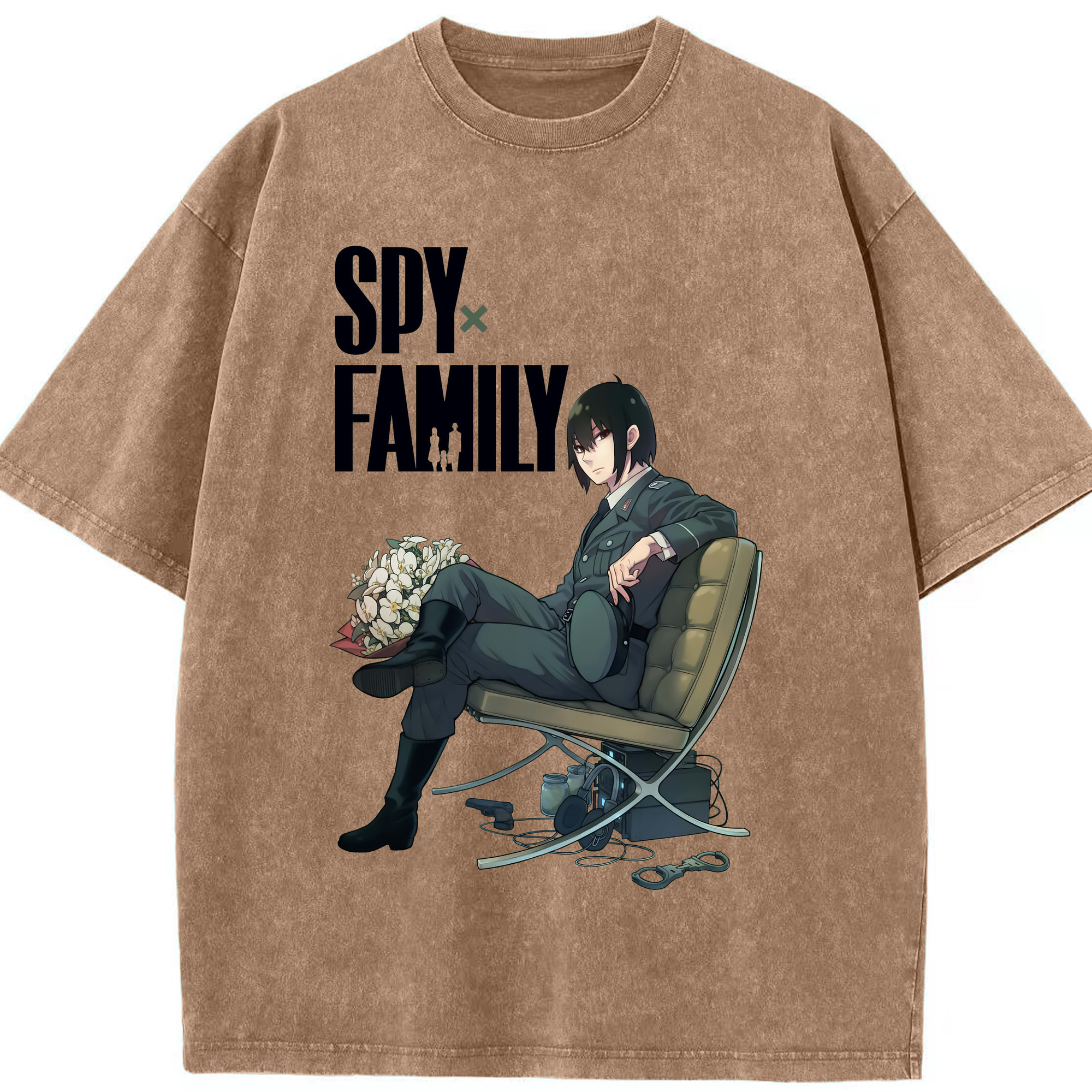 （画像用） SPY×FAMILY间谍家家酒 綿100% ヴィンテージ風 半袖Tシャツ（フロントプリント）