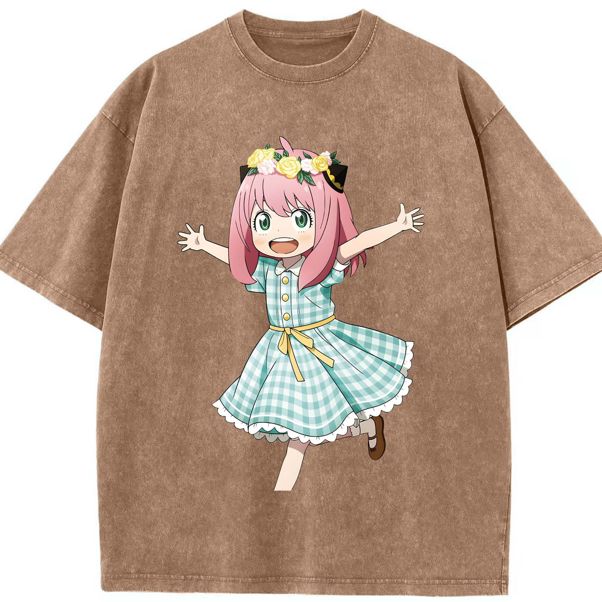 （画像用） SPY×FAMILY间谍家家酒 綿100% ヴィンテージ風 半袖Tシャツ（フロントプリント）