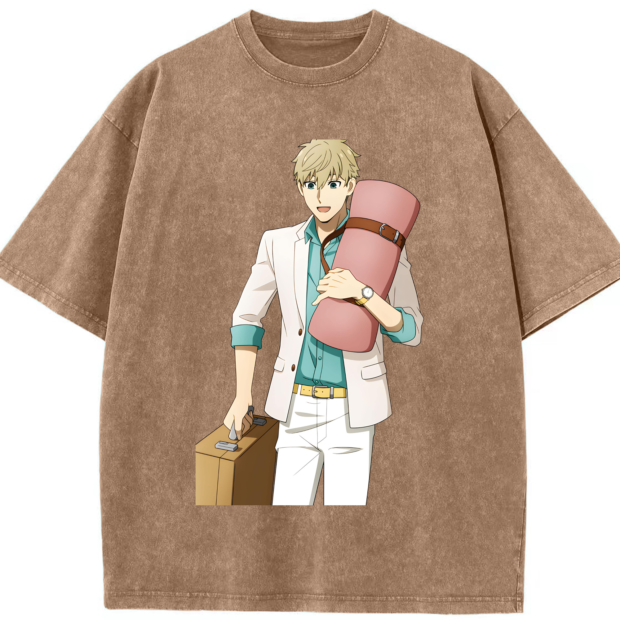 （画像用） SPY×FAMILY间谍家家酒 綿100% ヴィンテージ風 半袖Tシャツ（フロントプリント）