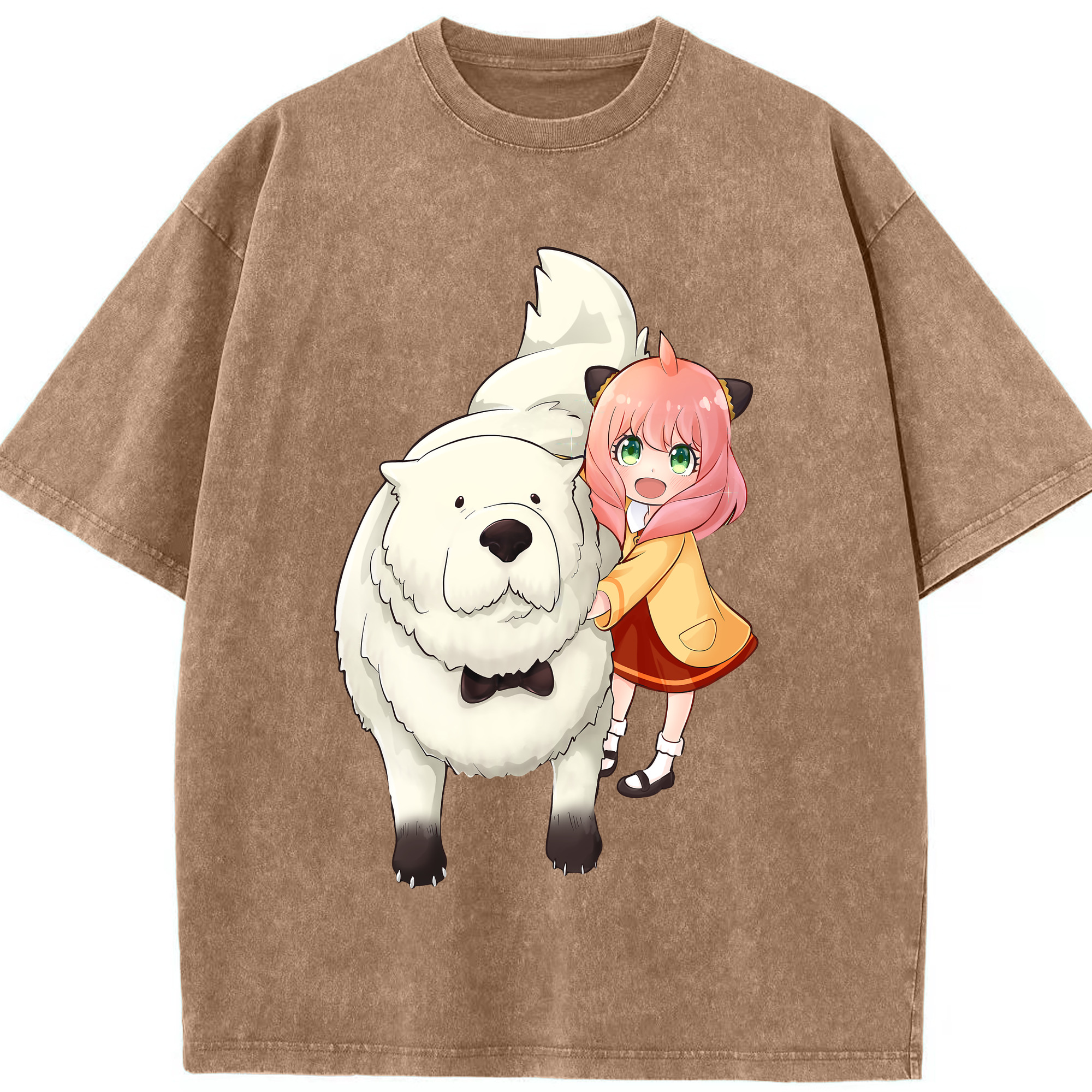 （画像用） SPY×FAMILY间谍家家酒 綿100% ヴィンテージ風 半袖Tシャツ（フロントプリント）