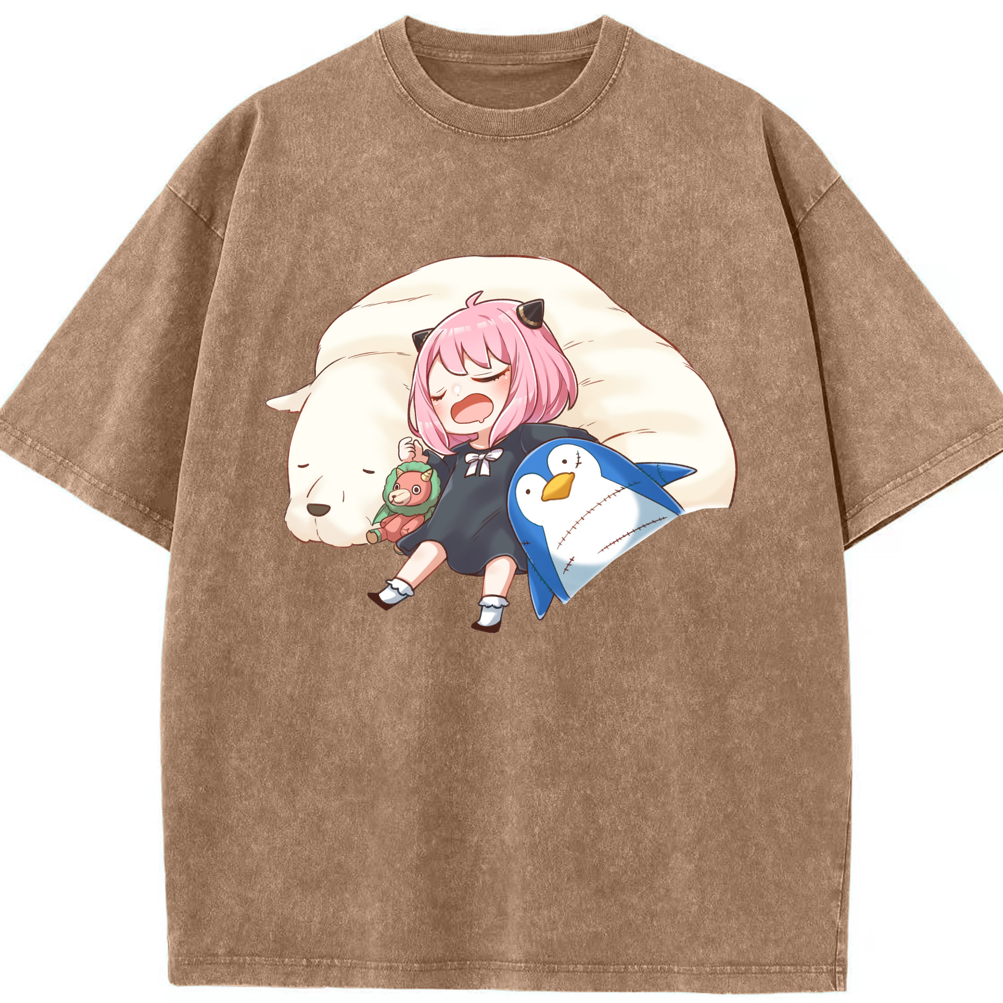 （画像用） SPY×FAMILY间谍家家酒 綿100% ヴィンテージ風 半袖Tシャツ（フロントプリント）