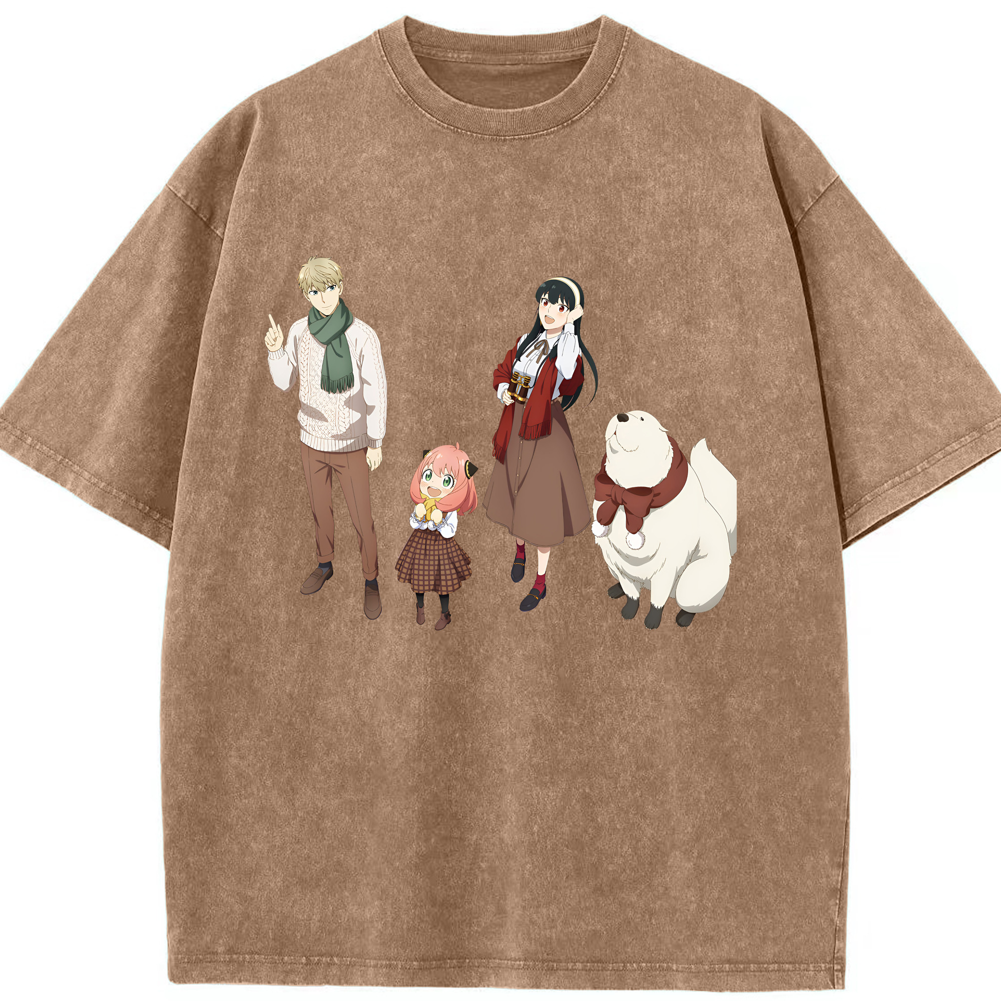 （画像用） SPY×FAMILY间谍家家酒 綿100% ヴィンテージ風 半袖Tシャツ（フロントプリント）