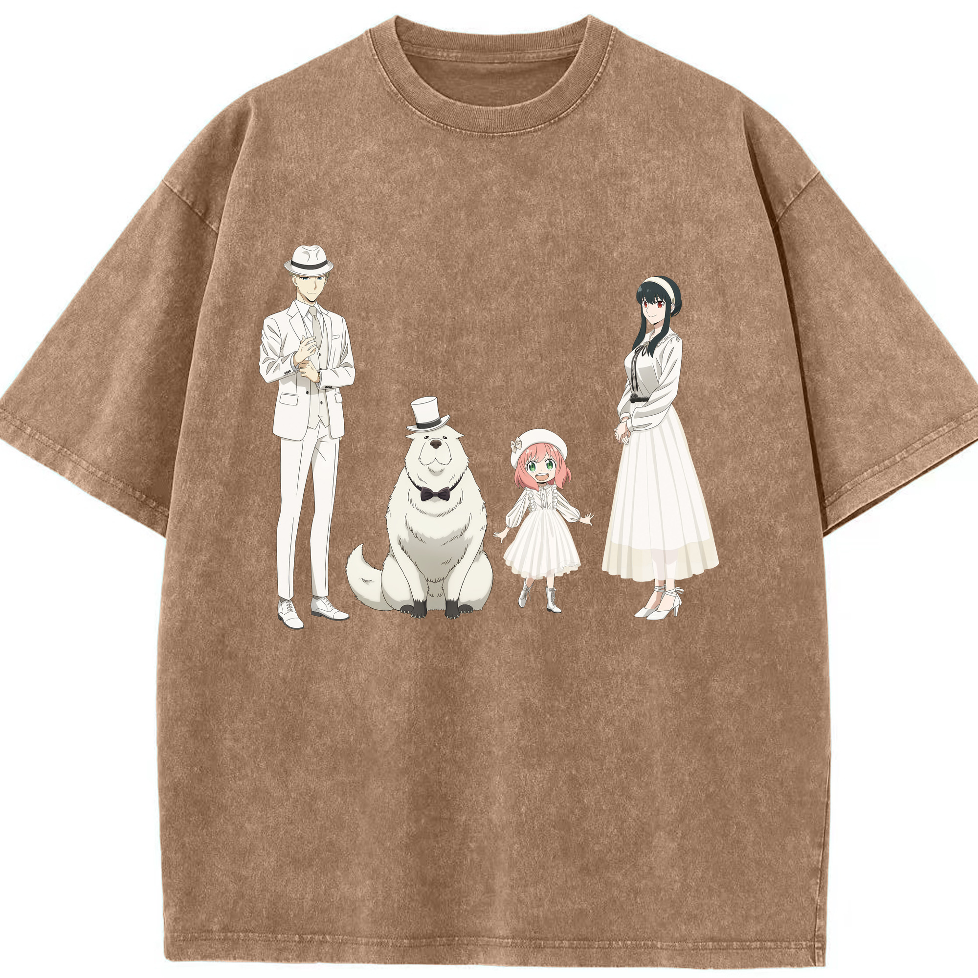 （画像用） SPY×FAMILY间谍家家酒 綿100% ヴィンテージ風 半袖Tシャツ（フロントプリント）