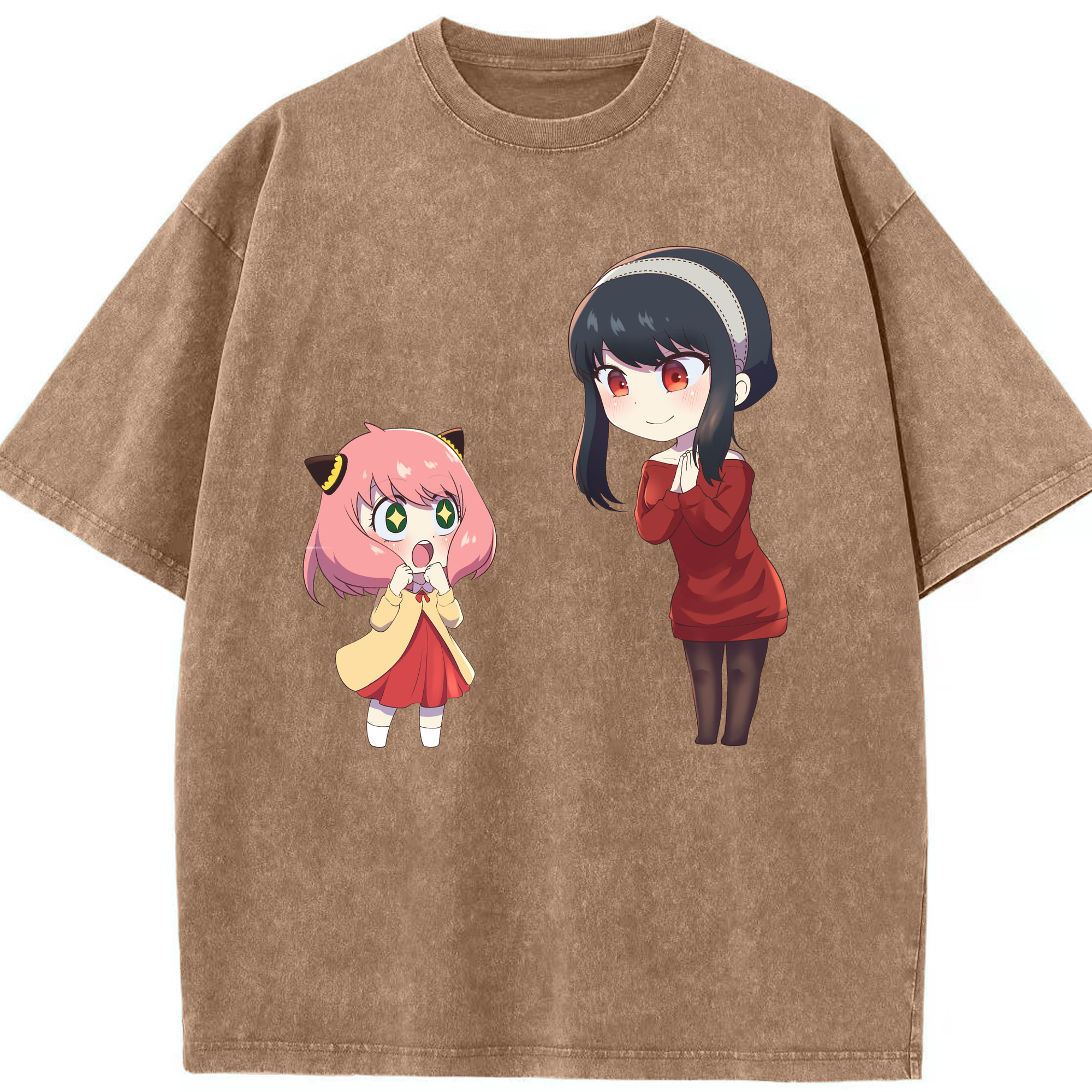 （画像用） SPY×FAMILY间谍家家酒 綿100% ヴィンテージ風 半袖Tシャツ（フロントプリント）
