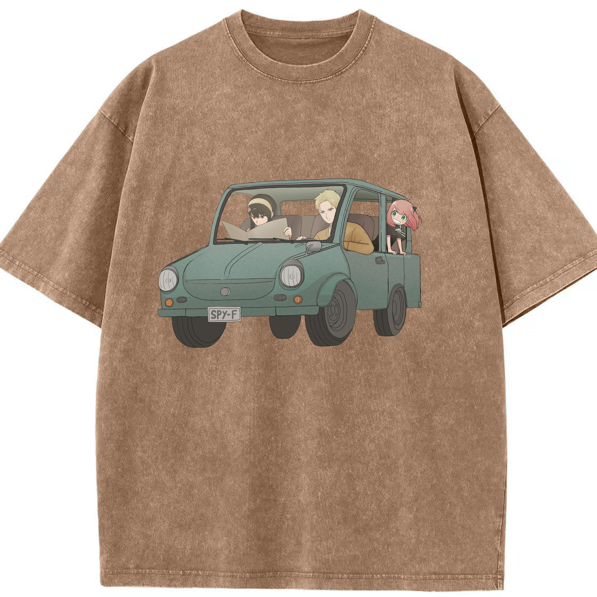 （画像用） SPY×FAMILY间谍家家酒 綿100% ヴィンテージ風 半袖Tシャツ（フロントプリント）