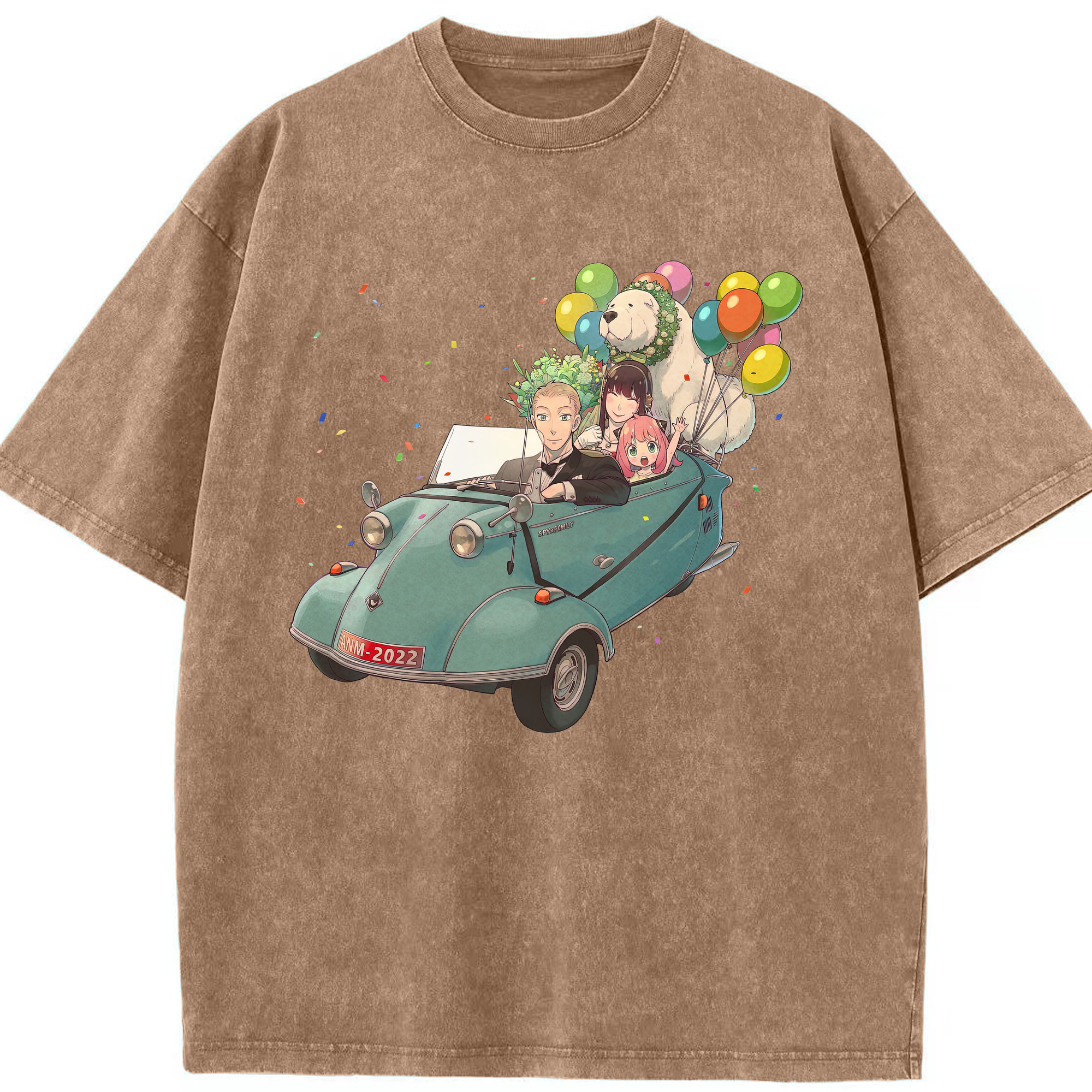 （画像用） SPY×FAMILY间谍家家酒 綿100% ヴィンテージ風 半袖Tシャツ（フロントプリント）