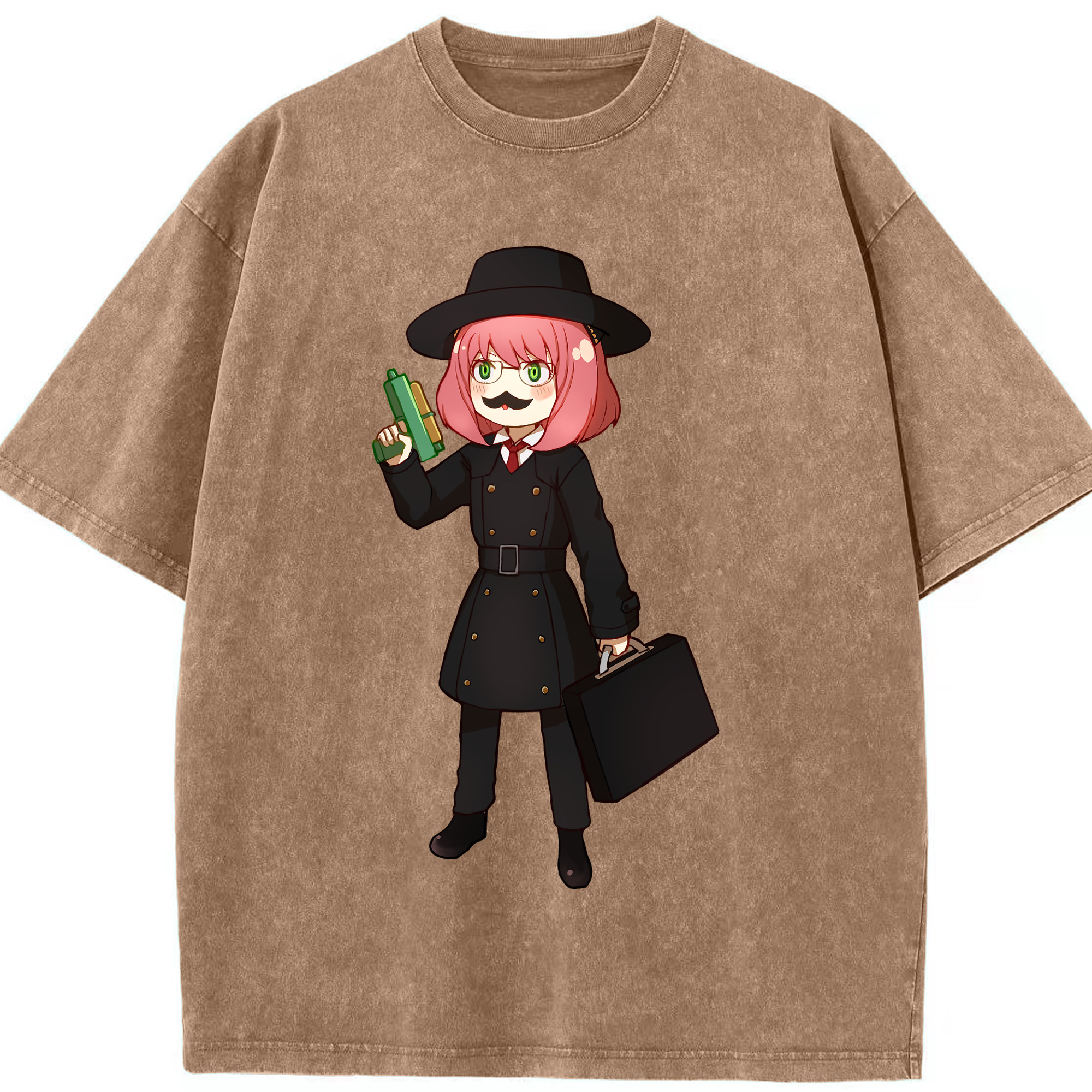 （画像用） SPY×FAMILY间谍家家酒 綿100% ヴィンテージ風 半袖Tシャツ（フロントプリント）