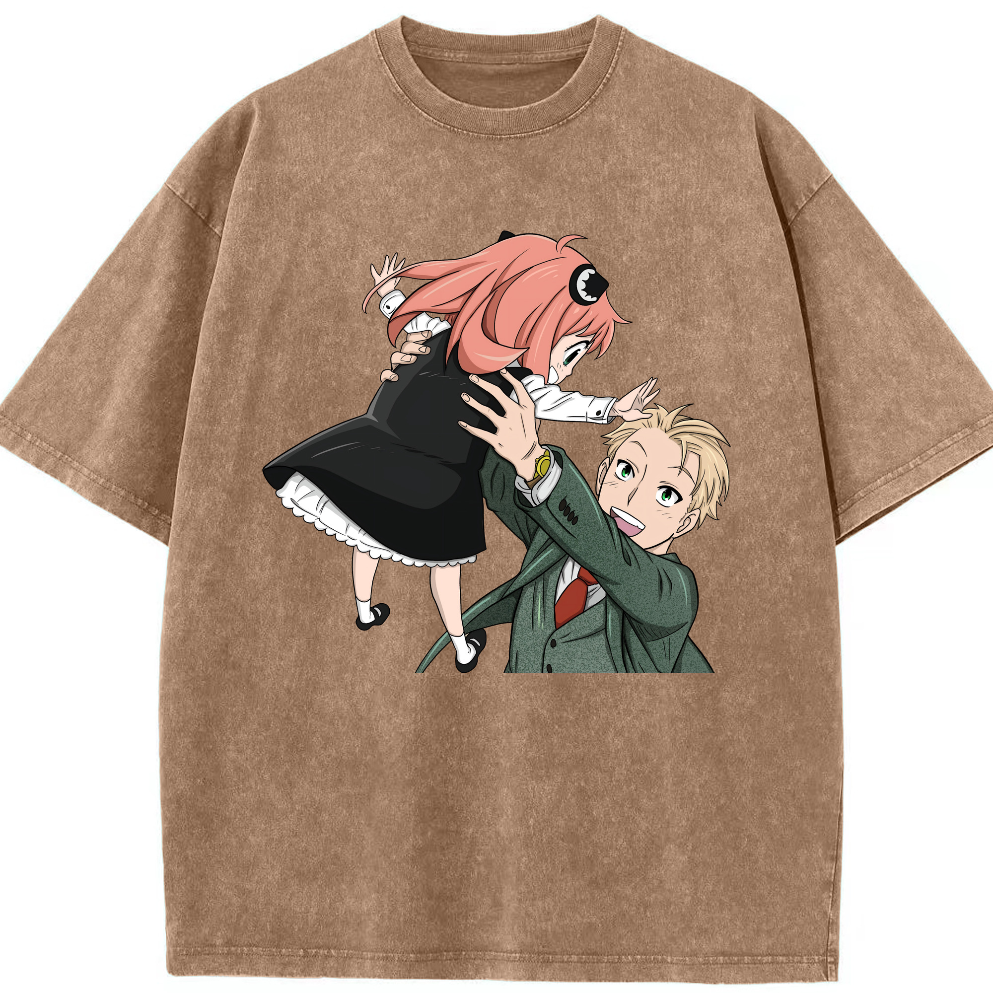（画像用） SPY×FAMILY间谍家家酒 綿100% ヴィンテージ風 半袖Tシャツ（フロントプリント）