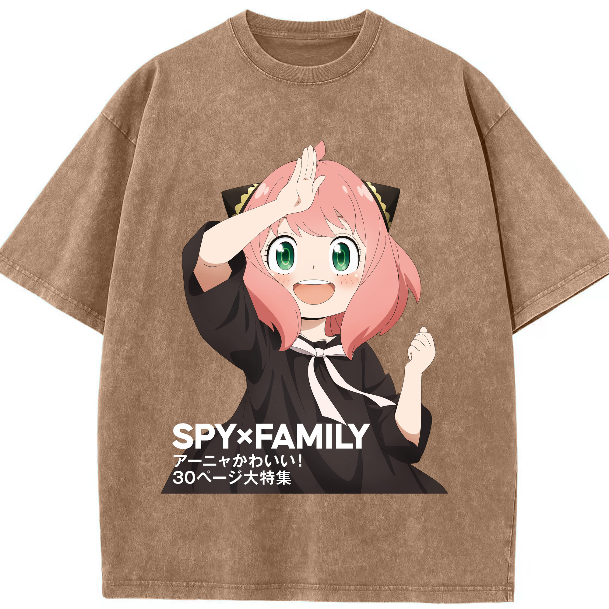 （画像用） SPY×FAMILY间谍家家酒 綿100% ヴィンテージ風 半袖Tシャツ（フロントプリント）