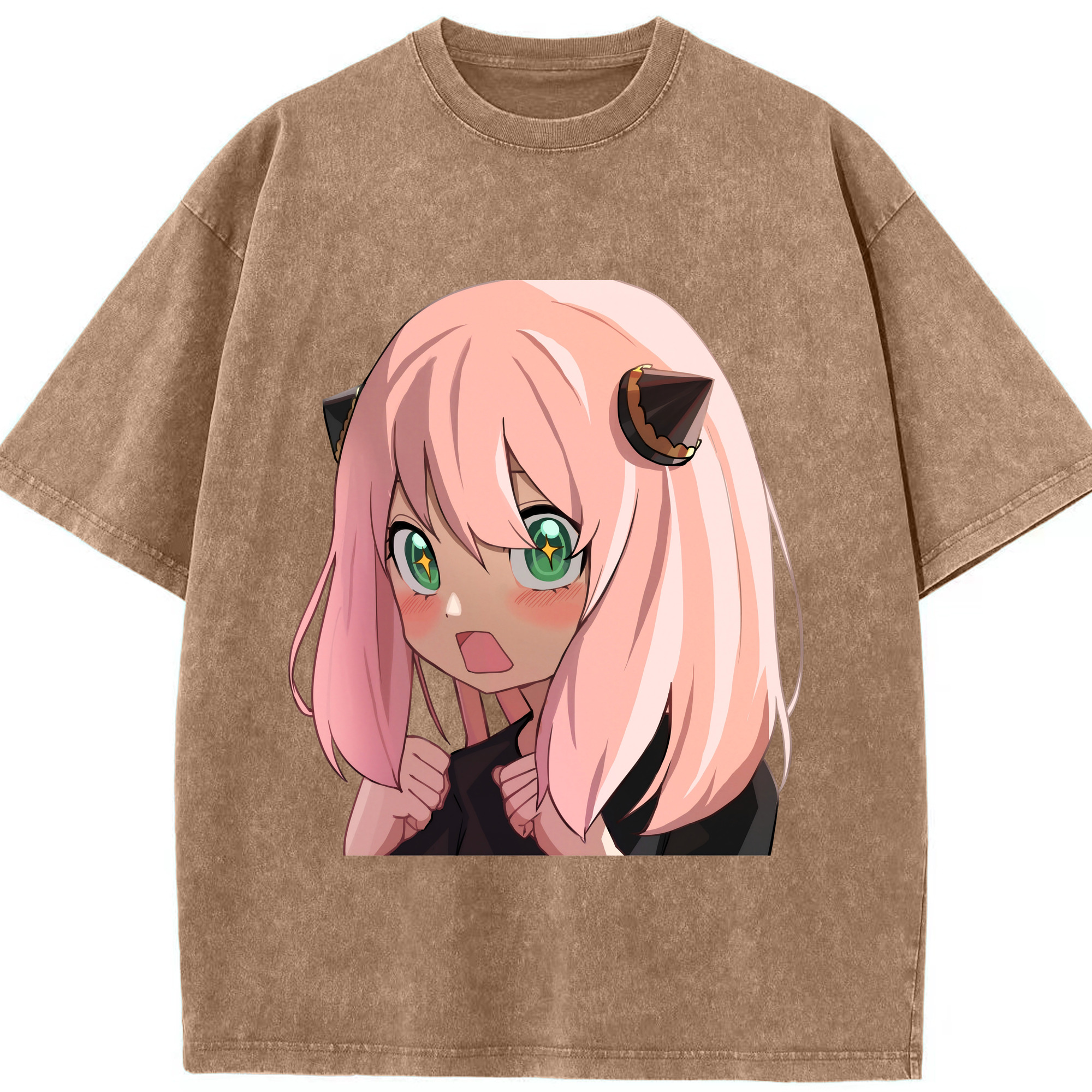 （画像用） SPY×FAMILY间谍家家酒 綿100% ヴィンテージ風 半袖Tシャツ（フロントプリント）