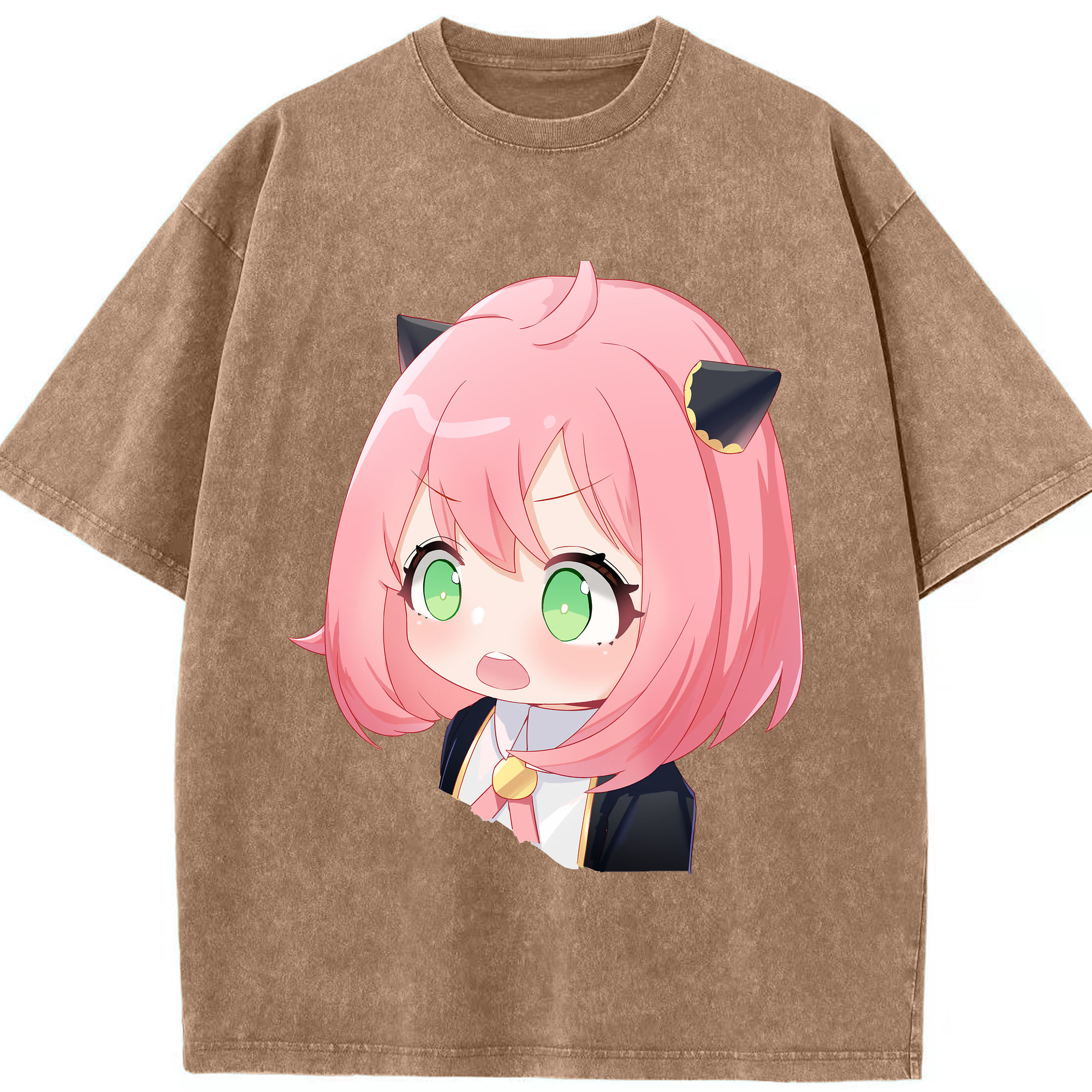 （画像用） SPY×FAMILY间谍家家酒 綿100% ヴィンテージ風 半袖Tシャツ（フロントプリント）