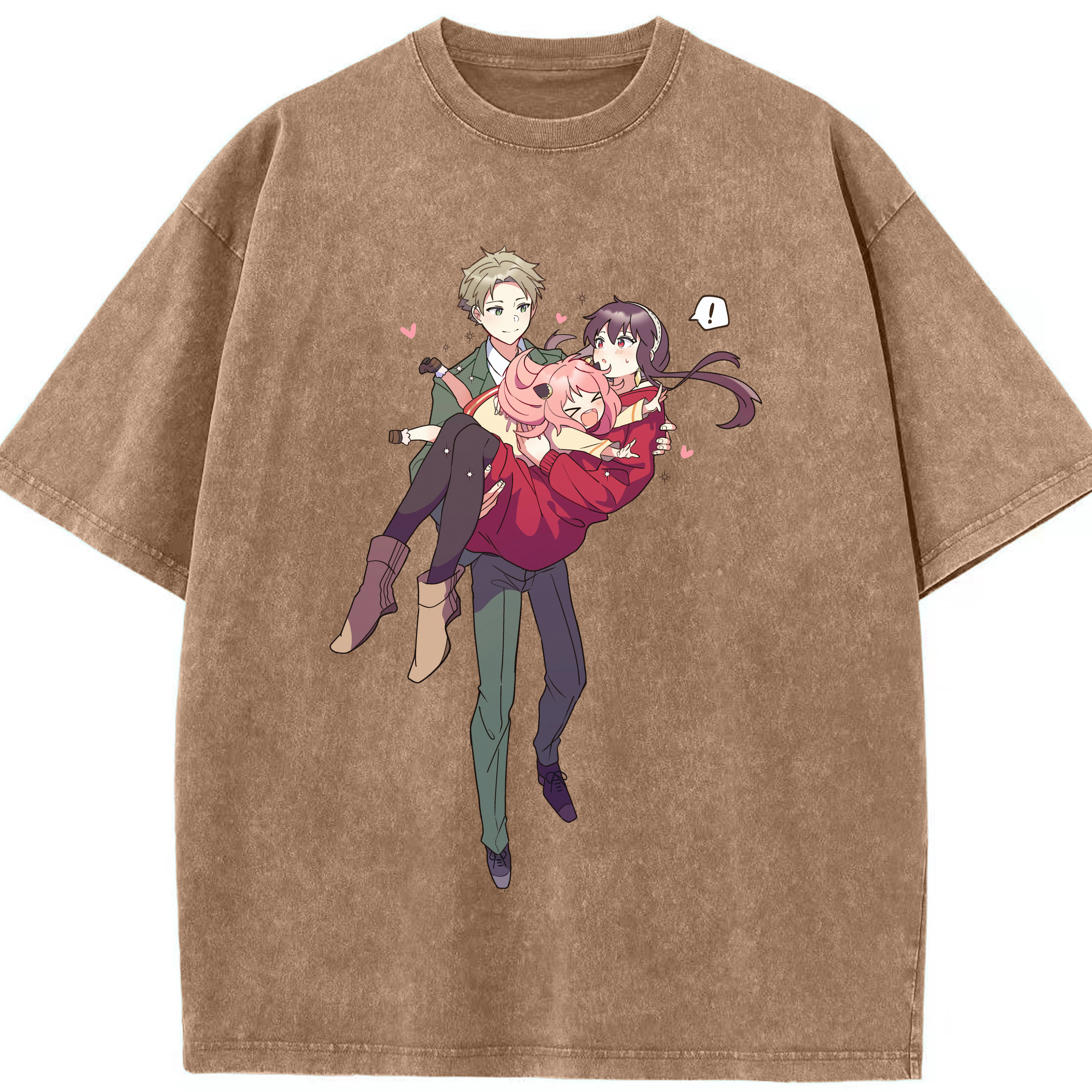（画像用） SPY×FAMILY间谍家家酒 綿100% ヴィンテージ風 半袖Tシャツ（フロントプリント）