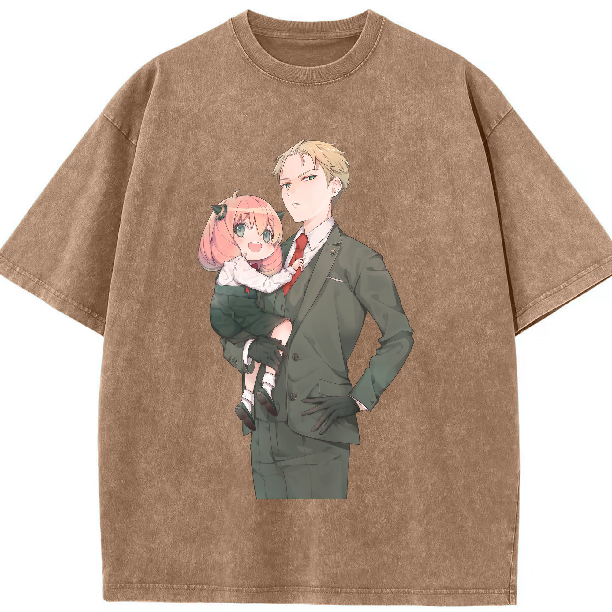 （画像用） SPY×FAMILY间谍家家酒 綿100% ヴィンテージ風 半袖Tシャツ（フロントプリント）