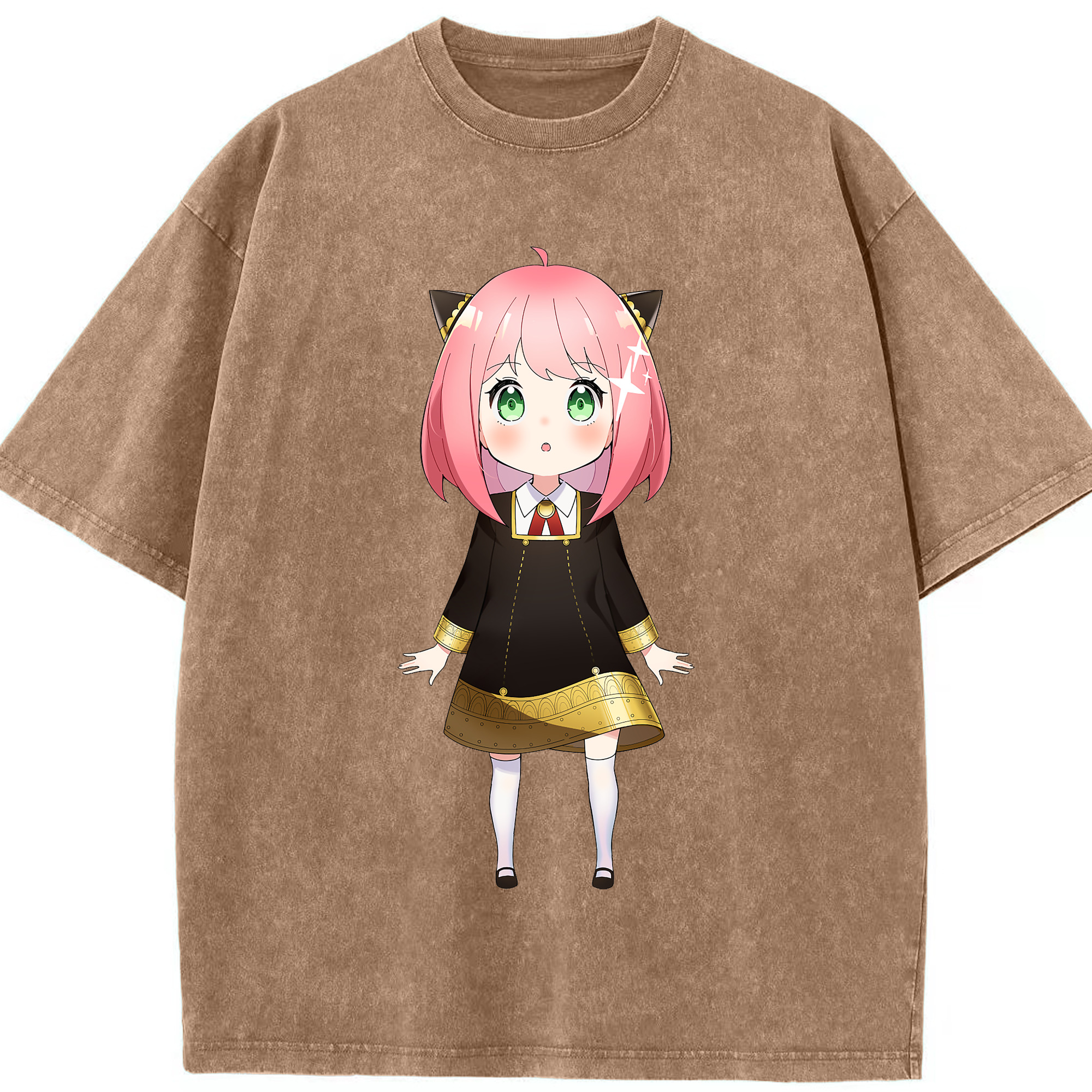 （画像用） SPY×FAMILY间谍家家酒 綿100% ヴィンテージ風 半袖Tシャツ（フロントプリント）