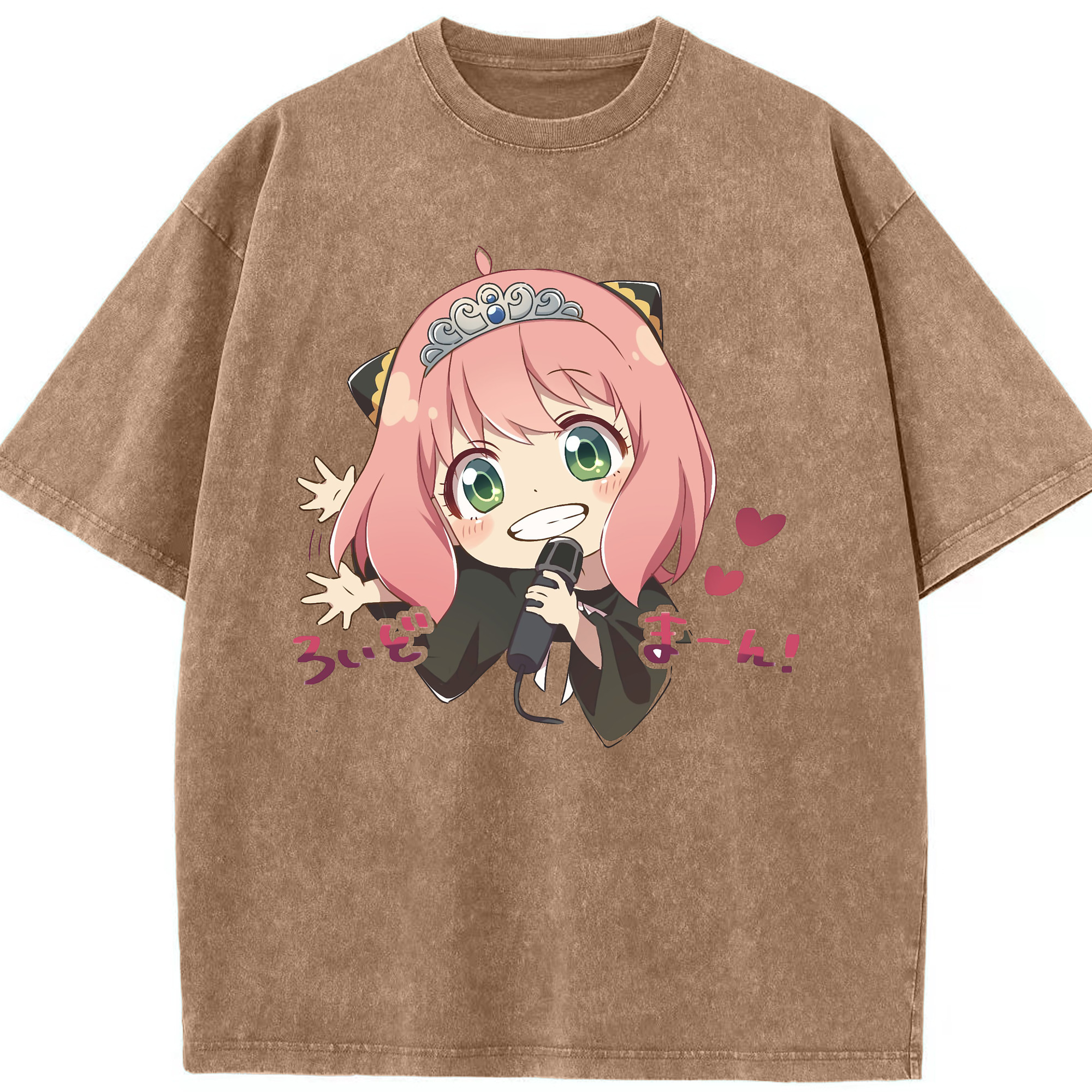 （画像用） SPY×FAMILY间谍家家酒 綿100% ヴィンテージ風 半袖Tシャツ（フロントプリント）