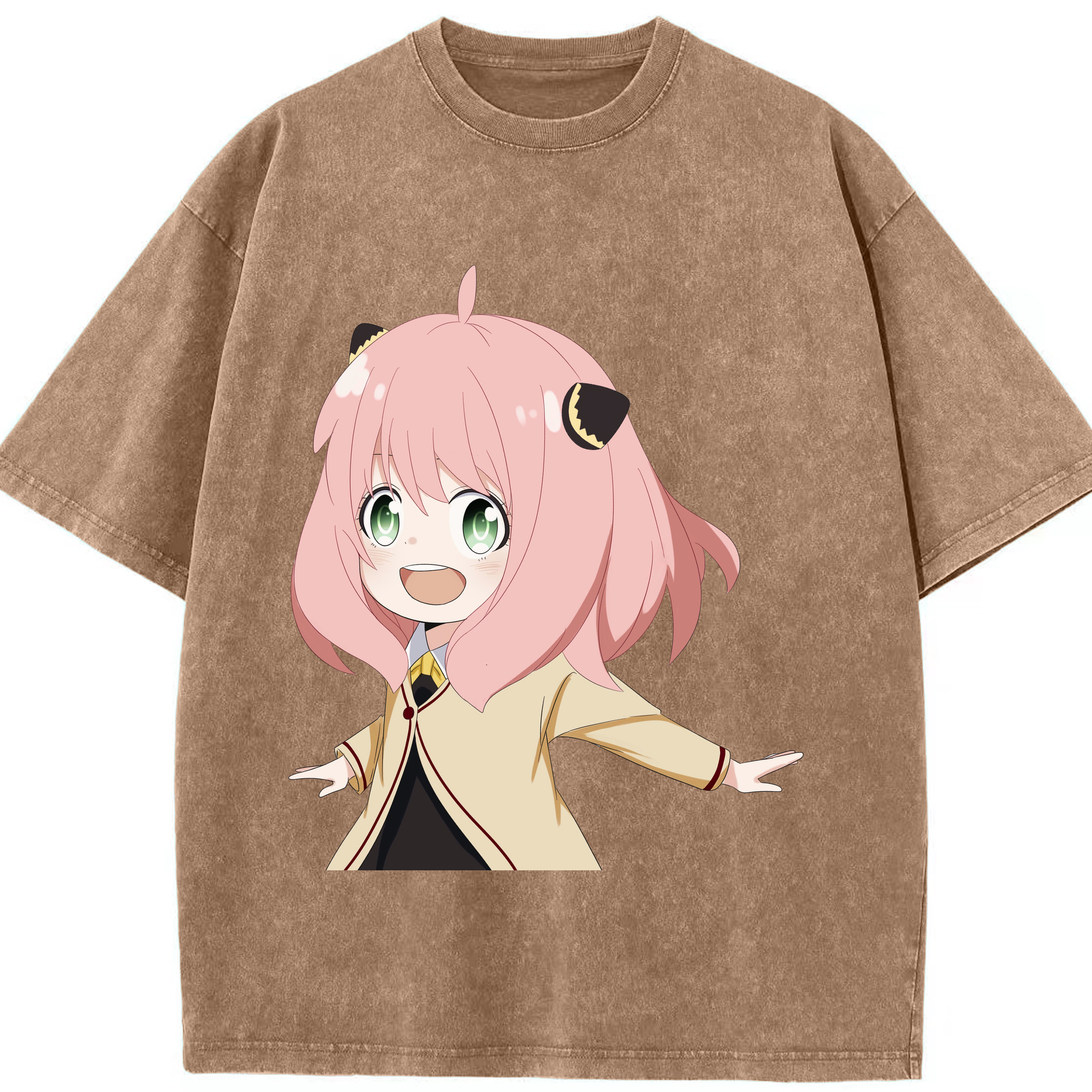 （画像用） SPY×FAMILY间谍家家酒 綿100% ヴィンテージ風 半袖Tシャツ（フロントプリント）
