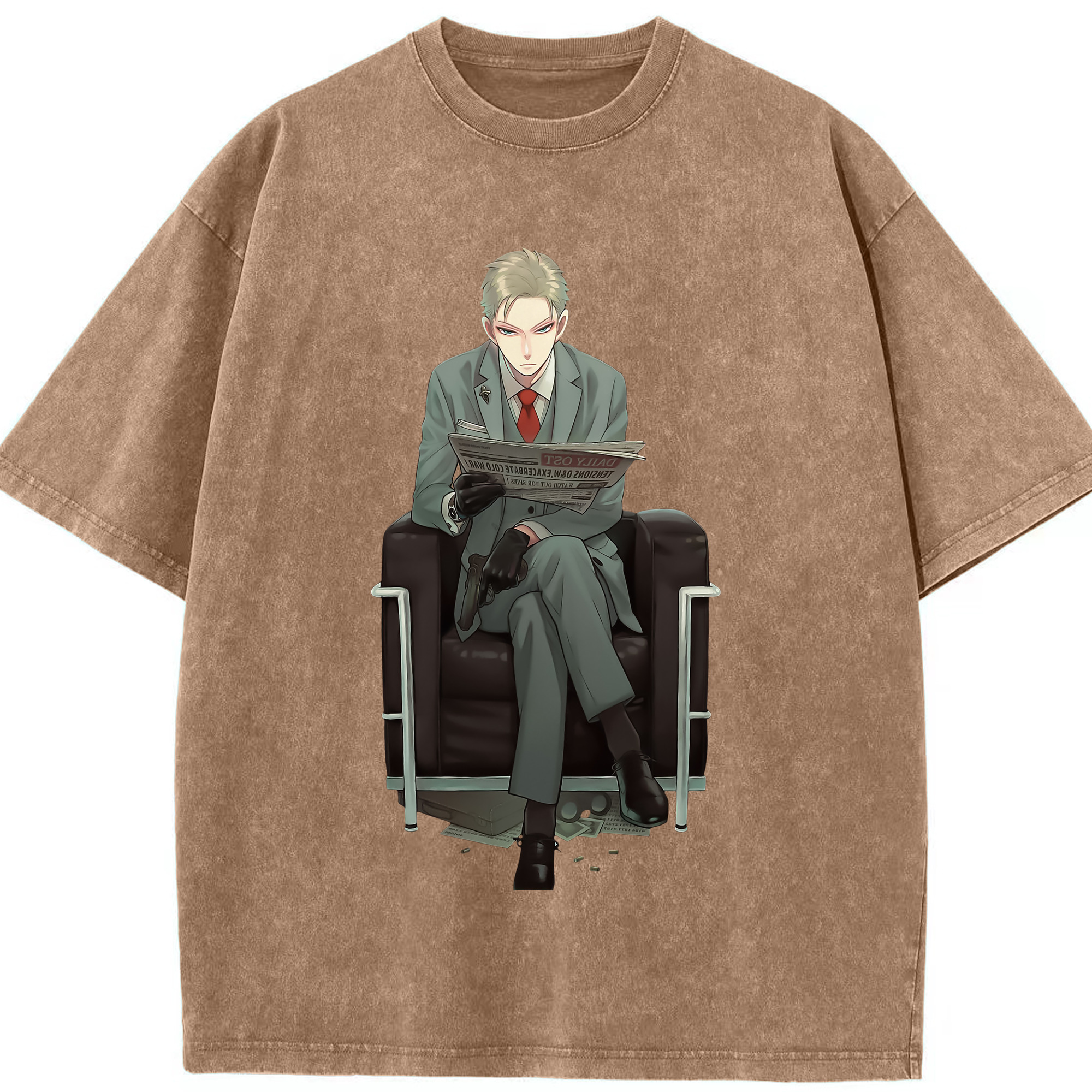 （画像用） SPY×FAMILY间谍家家酒 綿100% ヴィンテージ風 半袖Tシャツ（フロントプリント）