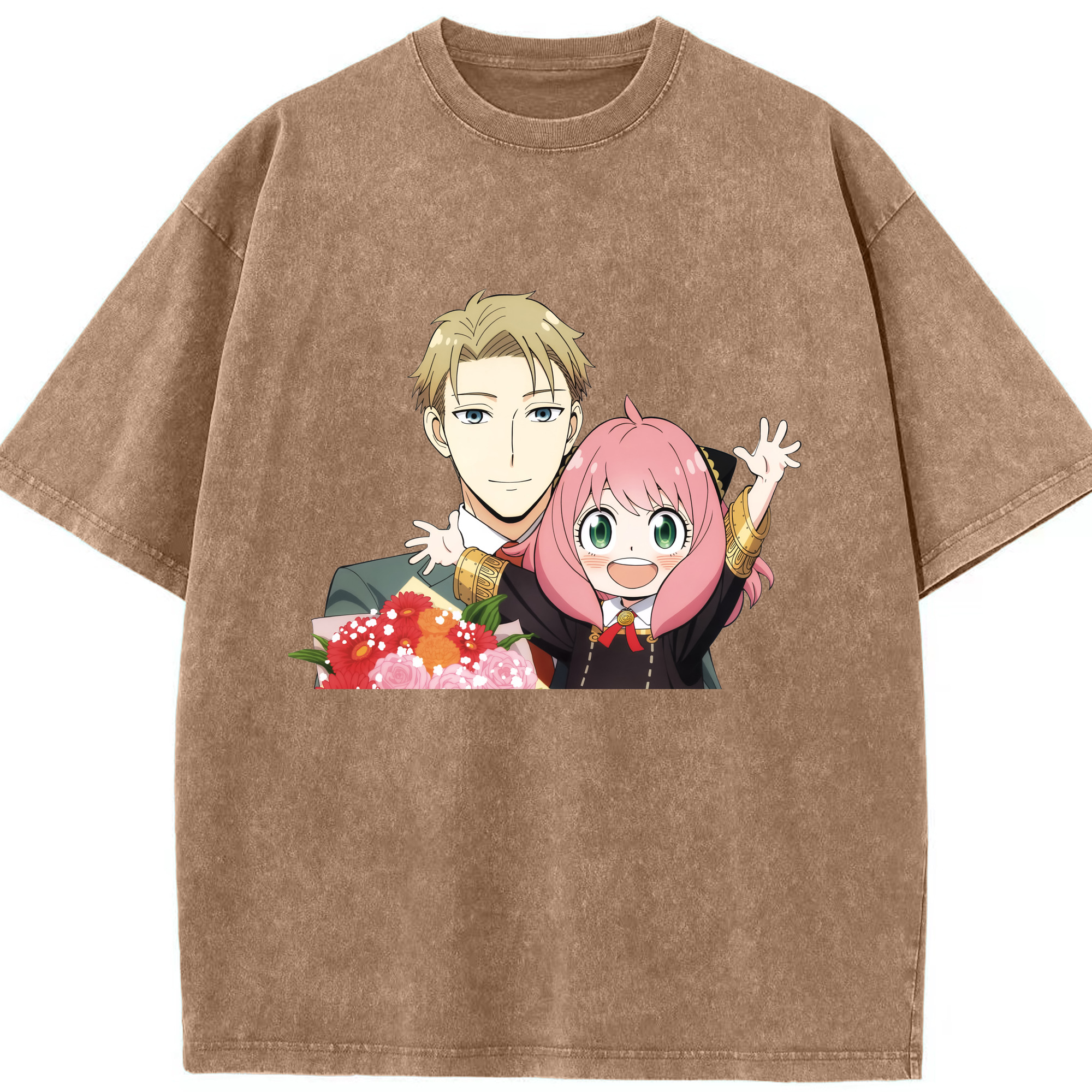 （画像用） SPY×FAMILY间谍家家酒 綿100% ヴィンテージ風 半袖Tシャツ（フロントプリント）