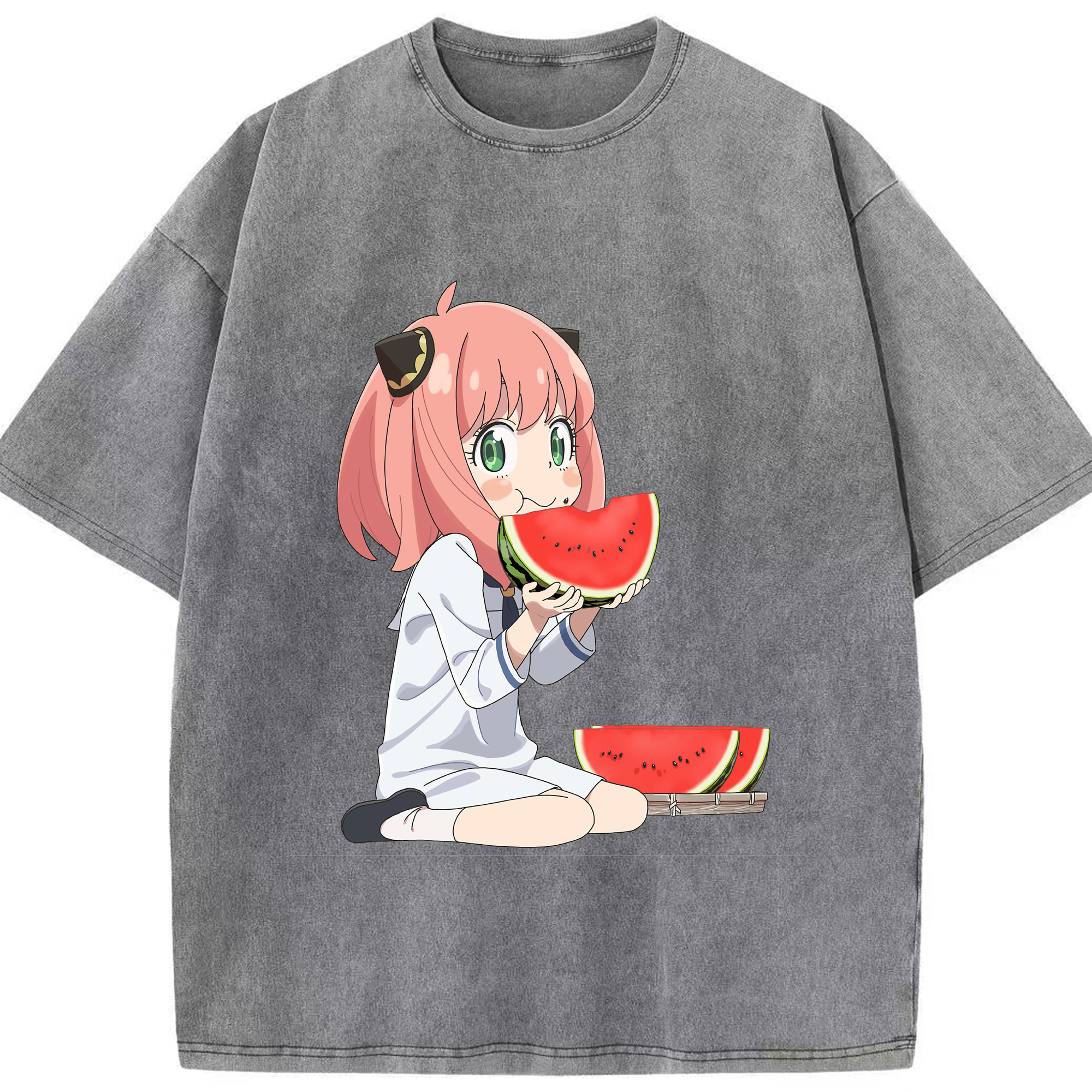 （画像用） SPY×FAMILY间谍家家酒 綿100% ヴィンテージ風 半袖Tシャツ（フロントプリント）