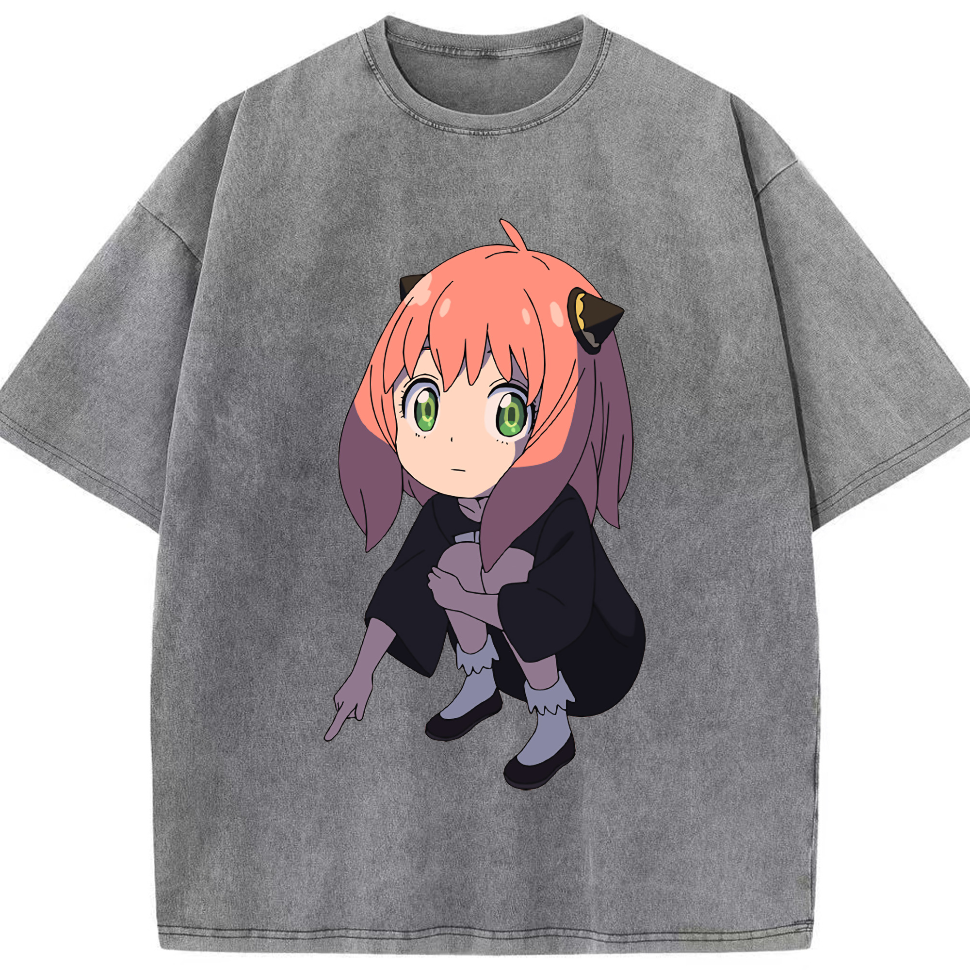 （画像用） SPY×FAMILY间谍家家酒 綿100% ヴィンテージ風 半袖Tシャツ（フロントプリント）