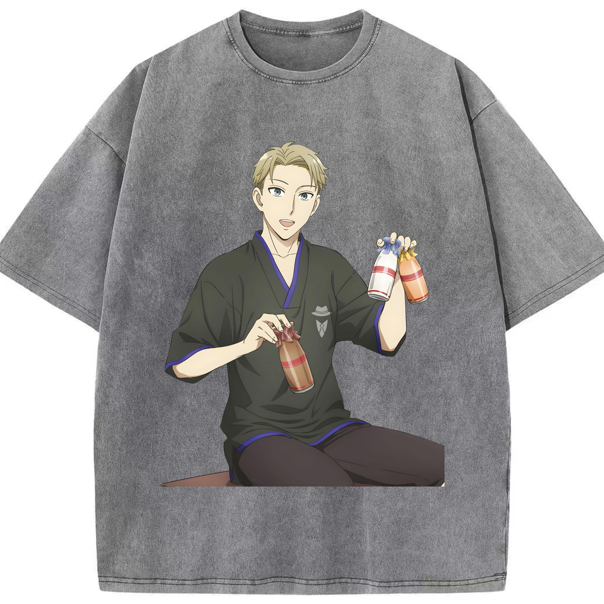 （画像用） SPY×FAMILY间谍家家酒 綿100% ヴィンテージ風 半袖Tシャツ（フロントプリント）