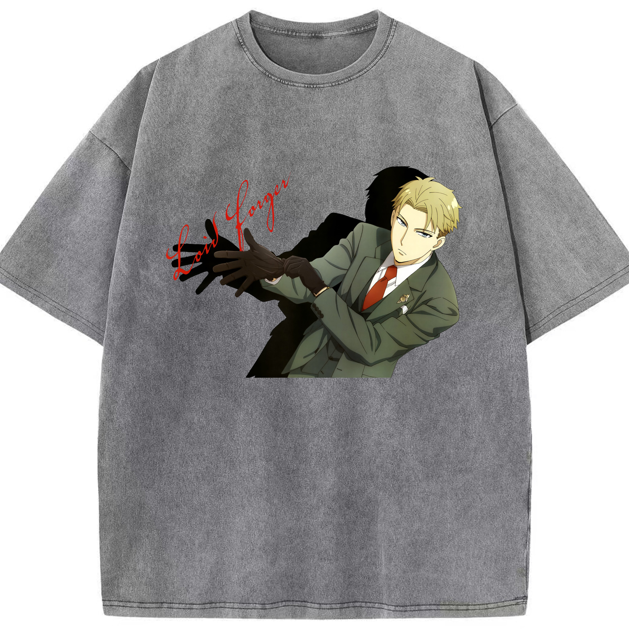 （画像用） SPY×FAMILY间谍家家酒 綿100% ヴィンテージ風 半袖Tシャツ（フロントプリント）