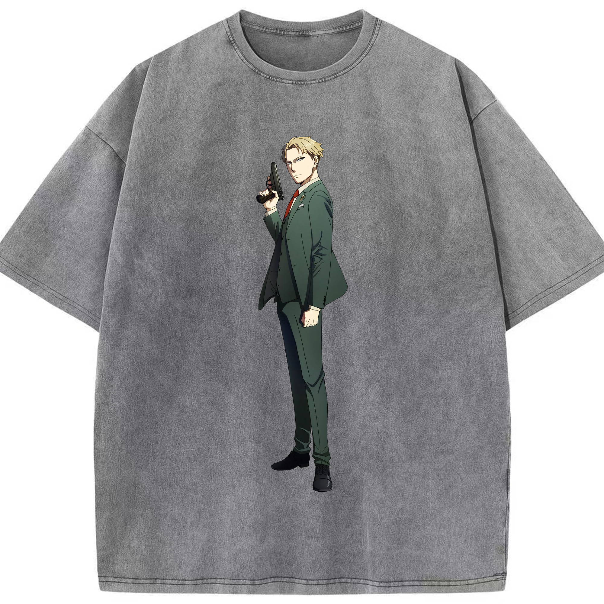 （画像用） SPY×FAMILY间谍家家酒 綿100% ヴィンテージ風 半袖Tシャツ（フロントプリント）