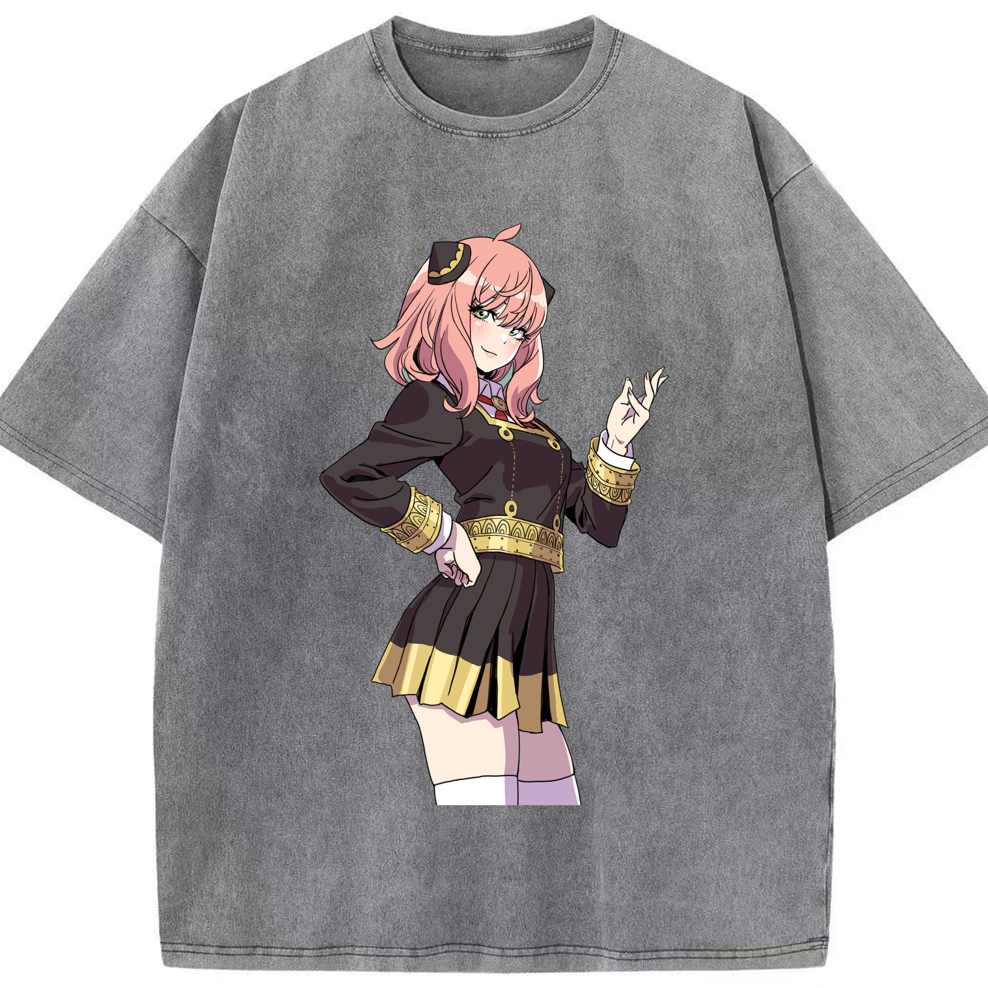 （画像用） SPY×FAMILY间谍家家酒 綿100% ヴィンテージ風 半袖Tシャツ（フロントプリント）