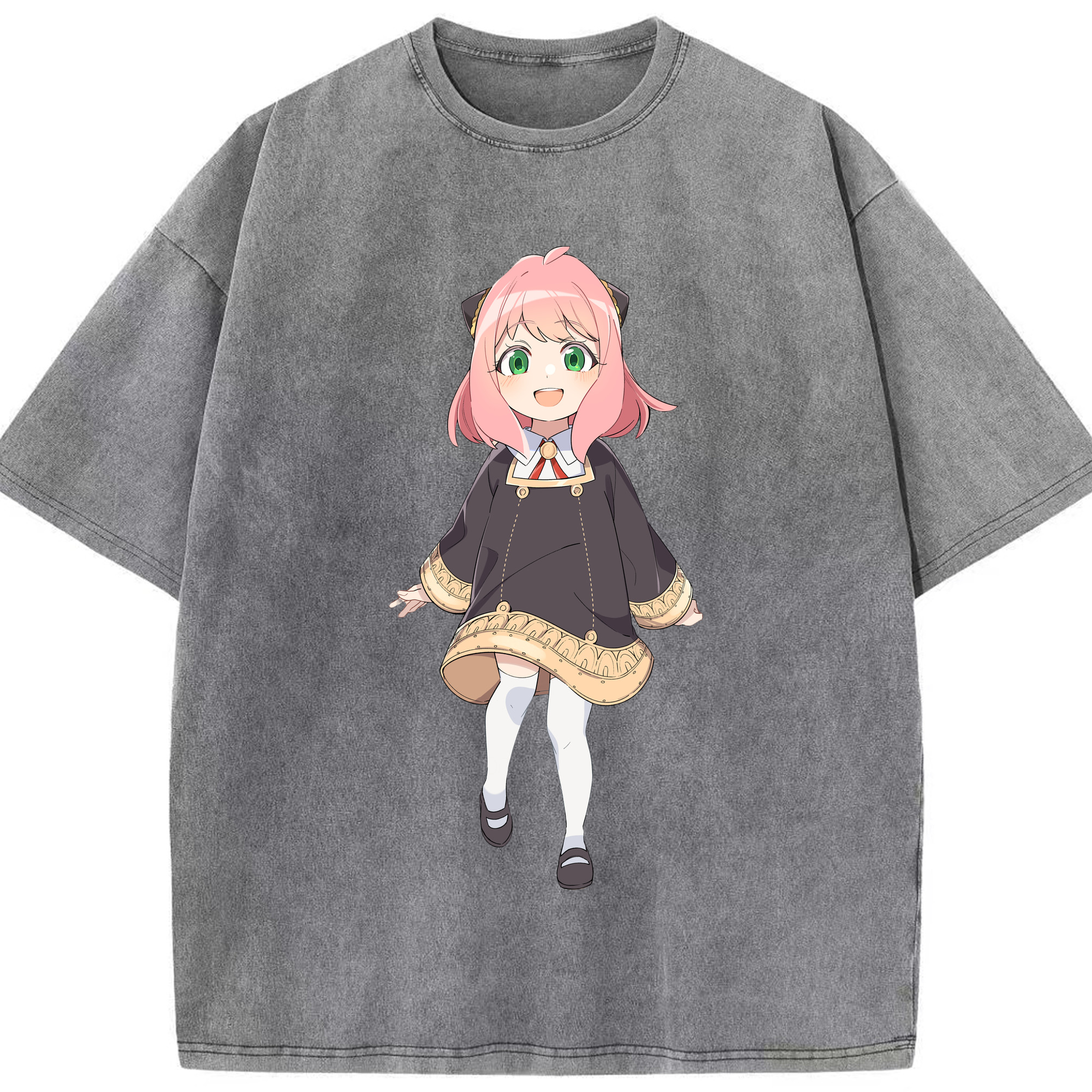 （画像用） SPY×FAMILY间谍家家酒 綿100% ヴィンテージ風 半袖Tシャツ（フロントプリント）
