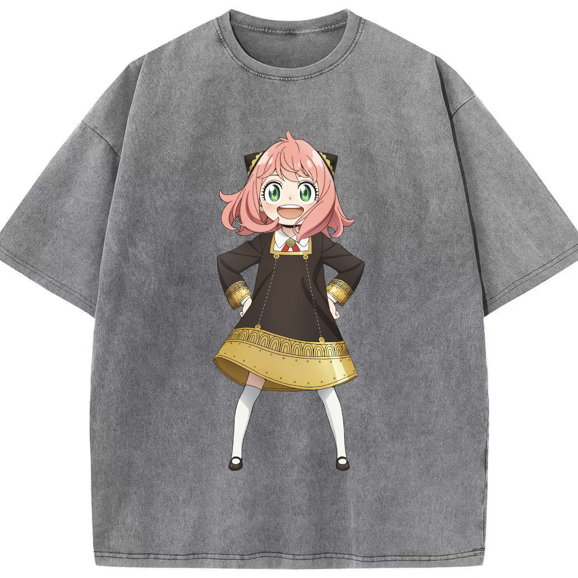 （画像用） SPY×FAMILY间谍家家酒 綿100% ヴィンテージ風 半袖Tシャツ（フロントプリント）