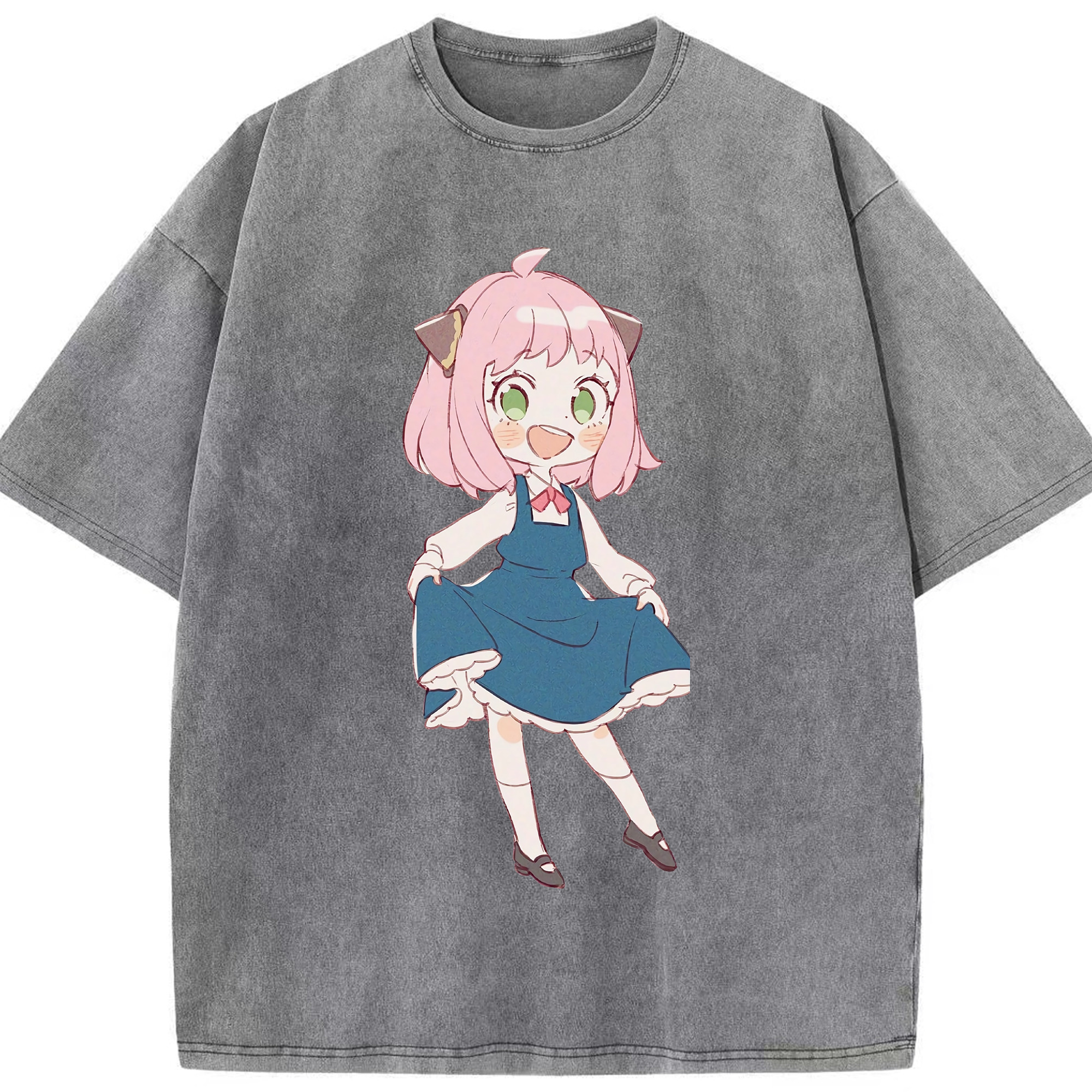 （画像用） SPY×FAMILY间谍家家酒 綿100% ヴィンテージ風 半袖Tシャツ（フロントプリント）
