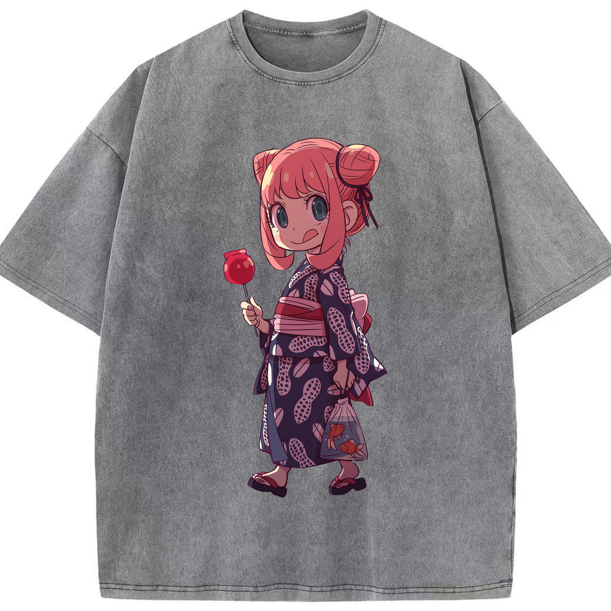 （画像用） SPY×FAMILY间谍家家酒 綿100% ヴィンテージ風 半袖Tシャツ（フロントプリント）