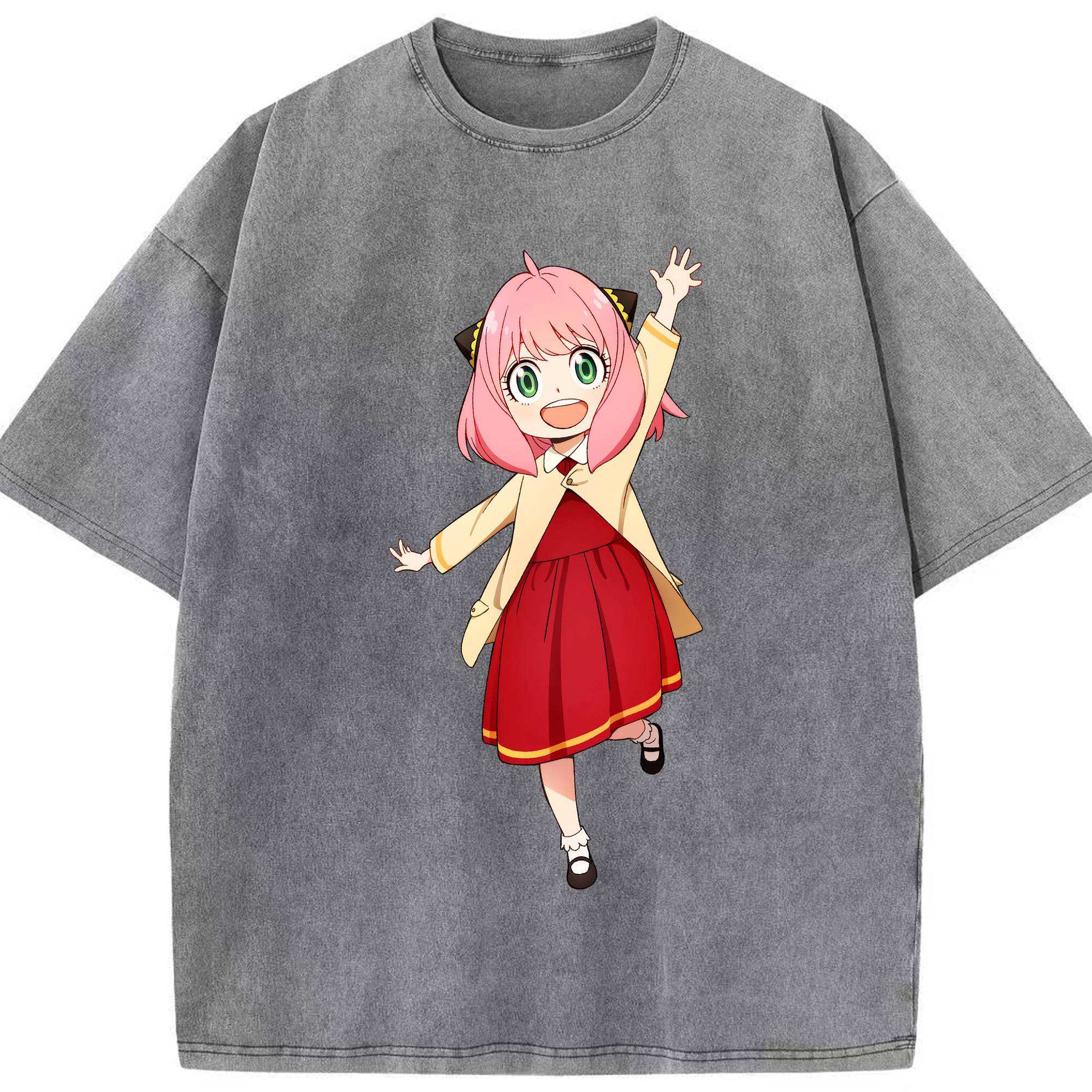 （画像用） SPY×FAMILY间谍家家酒 綿100% ヴィンテージ風 半袖Tシャツ（フロントプリント）