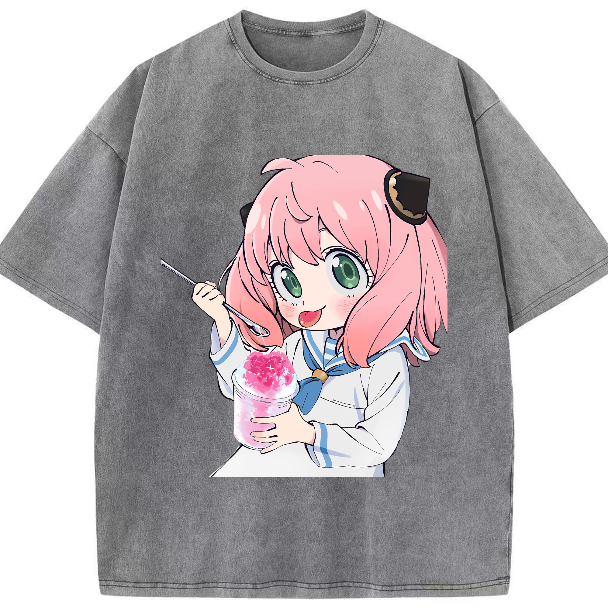 （画像用） SPY×FAMILY间谍家家酒 綿100% ヴィンテージ風 半袖Tシャツ（フロントプリント）