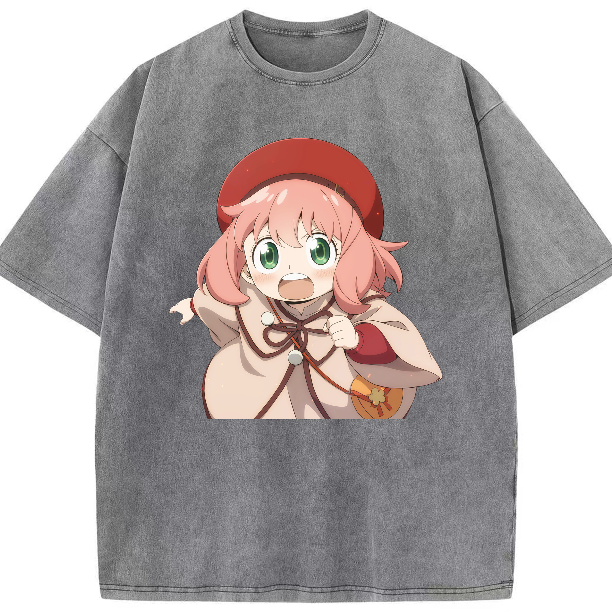 （画像用） SPY×FAMILY间谍家家酒 綿100% ヴィンテージ風 半袖Tシャツ（フロントプリント）
