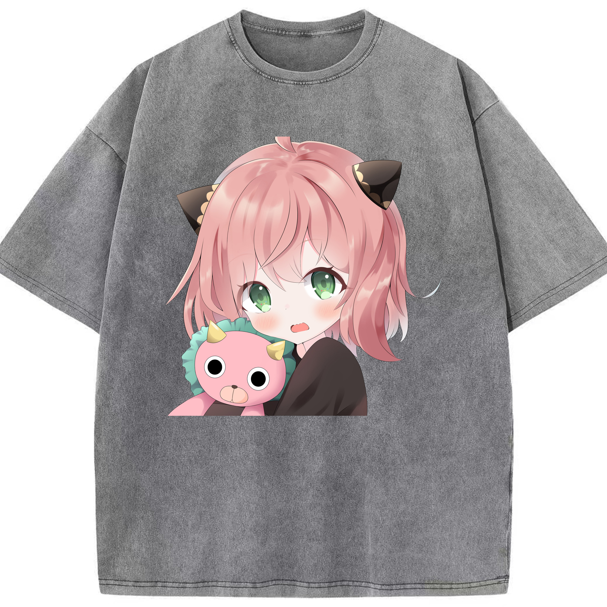 （画像用） SPY×FAMILY间谍家家酒 綿100% ヴィンテージ風 半袖Tシャツ（フロントプリント）