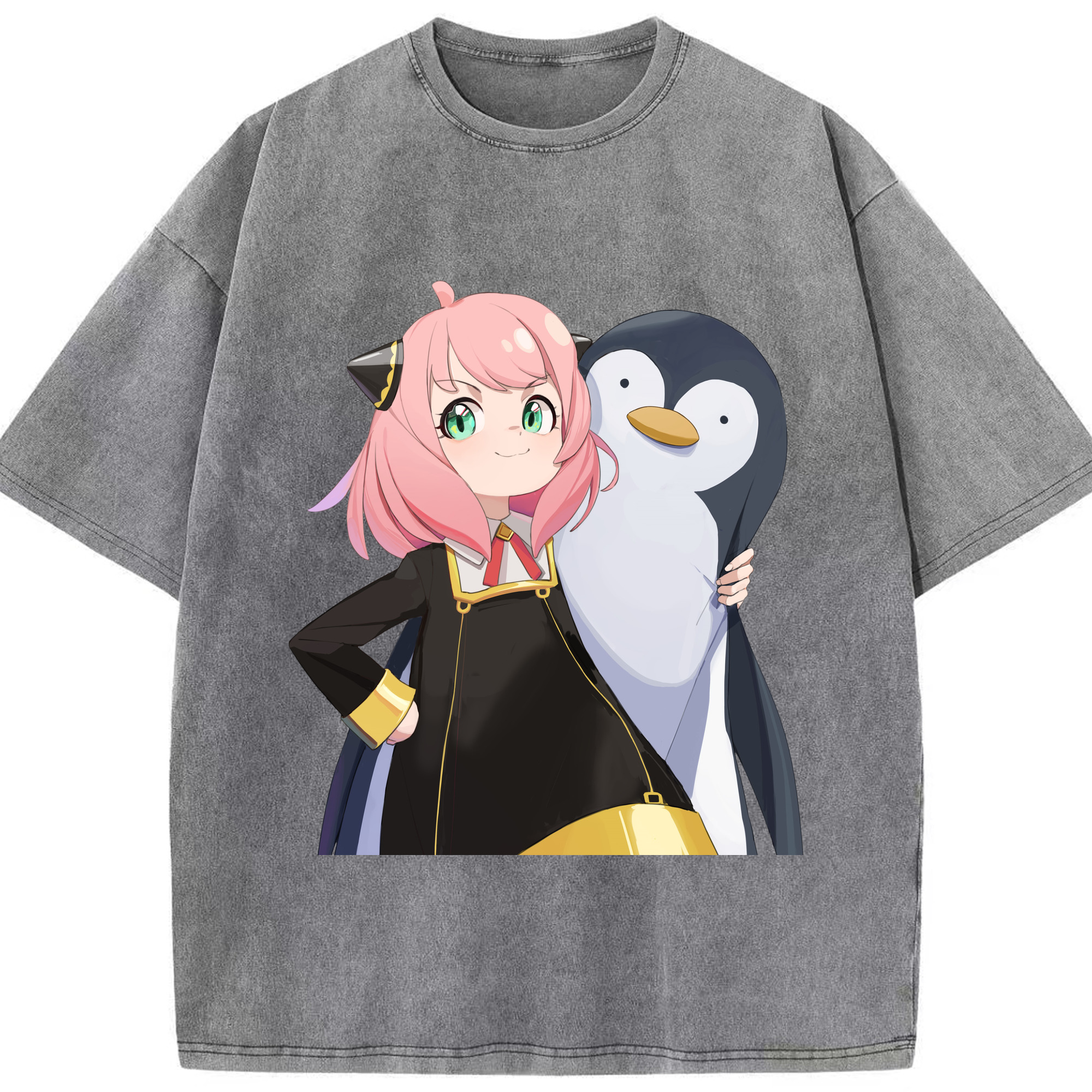 （画像用） SPY×FAMILY间谍家家酒 綿100% ヴィンテージ風 半袖Tシャツ（フロントプリント）
