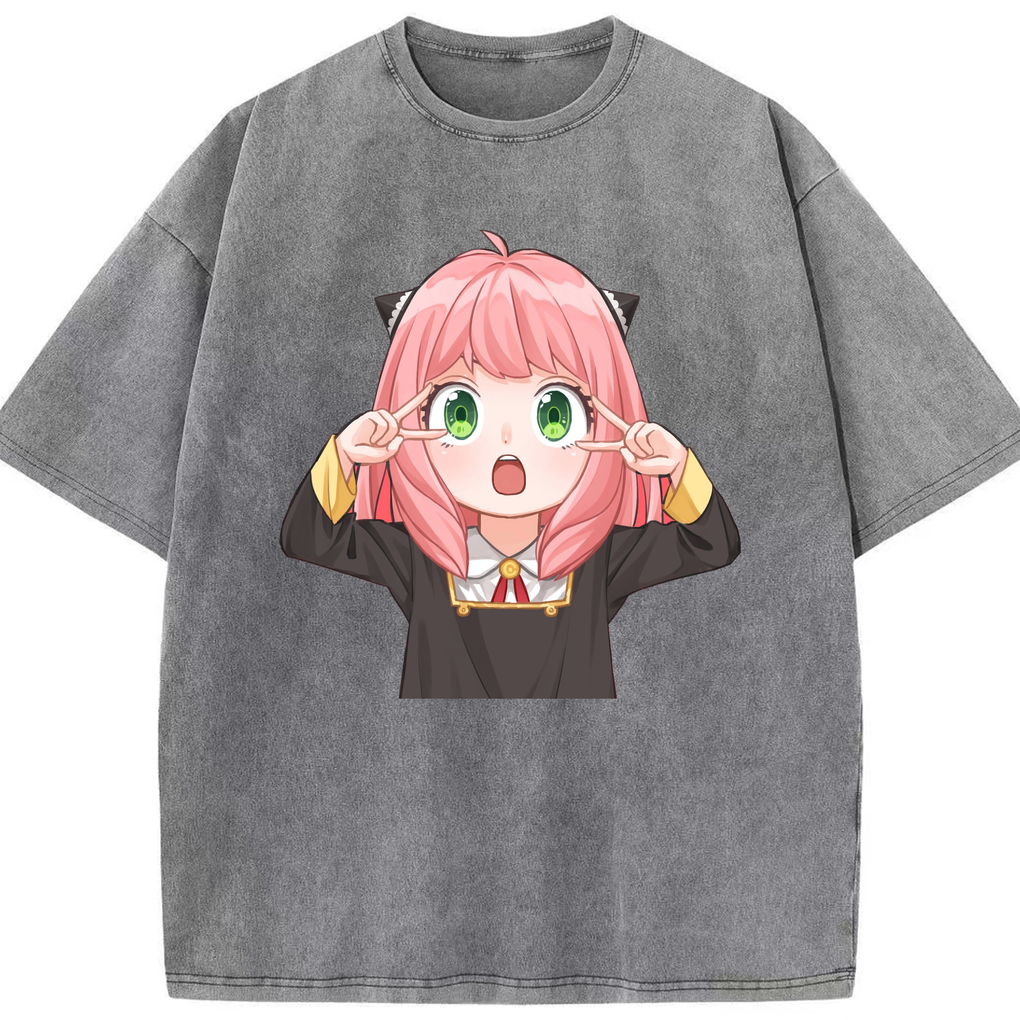 （画像用） SPY×FAMILY间谍家家酒 綿100% ヴィンテージ風 半袖Tシャツ（フロントプリント）