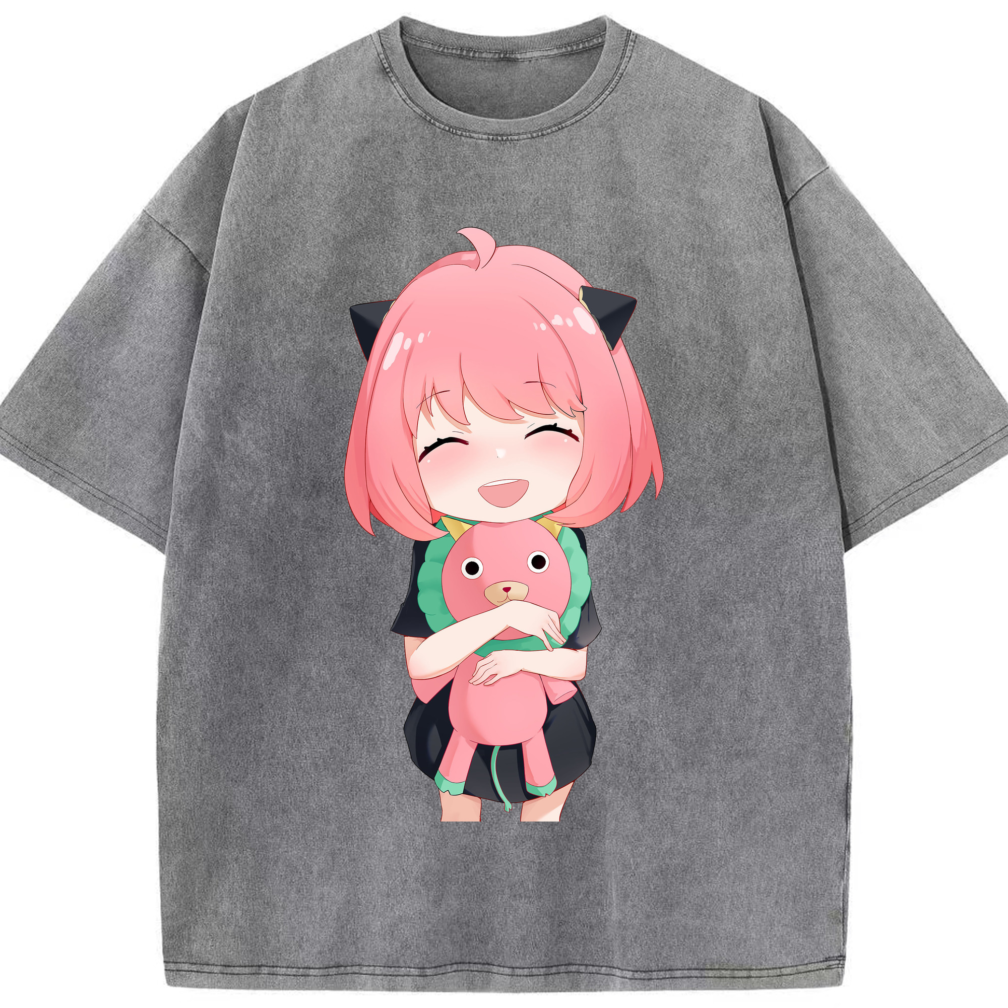 （画像用） SPY×FAMILY间谍家家酒 綿100% ヴィンテージ風 半袖Tシャツ（フロントプリント）