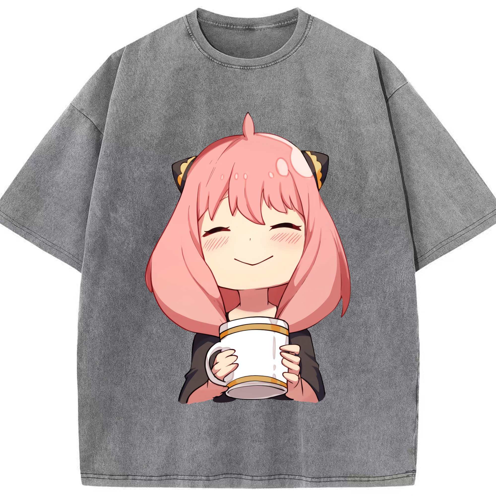 （画像用） SPY×FAMILY间谍家家酒 綿100% ヴィンテージ風 半袖Tシャツ（フロントプリント）