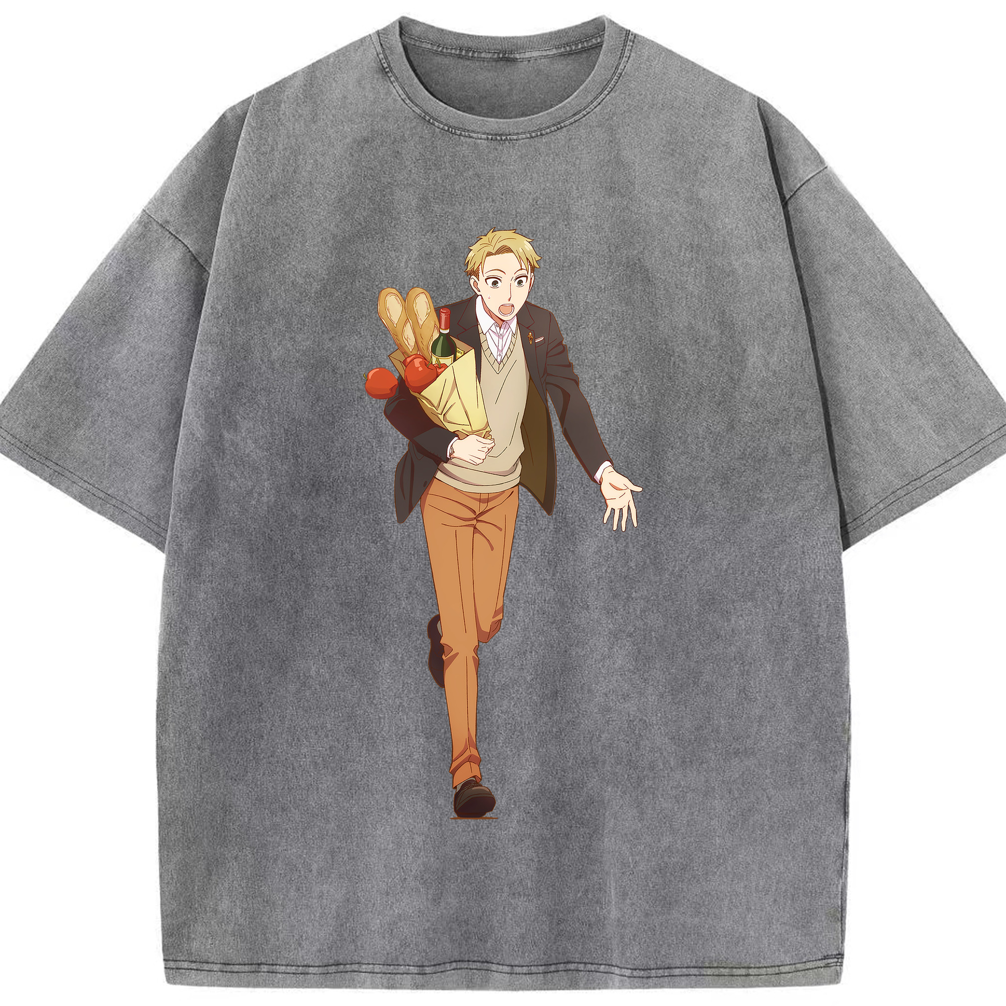 （画像用） SPY×FAMILY间谍家家酒 綿100% ヴィンテージ風 半袖Tシャツ（フロントプリント）