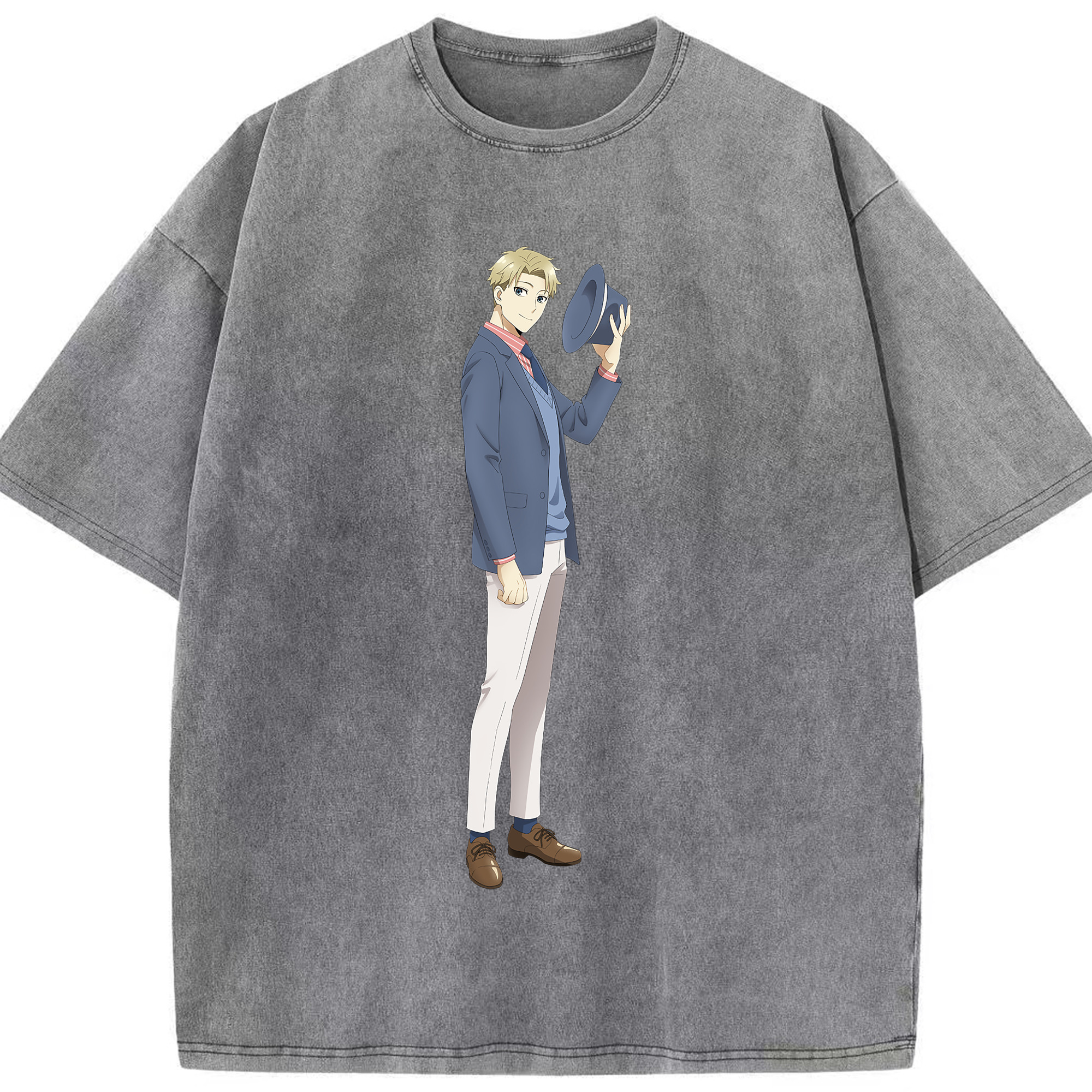 （画像用） SPY×FAMILY间谍家家酒 綿100% ヴィンテージ風 半袖Tシャツ（フロントプリント）