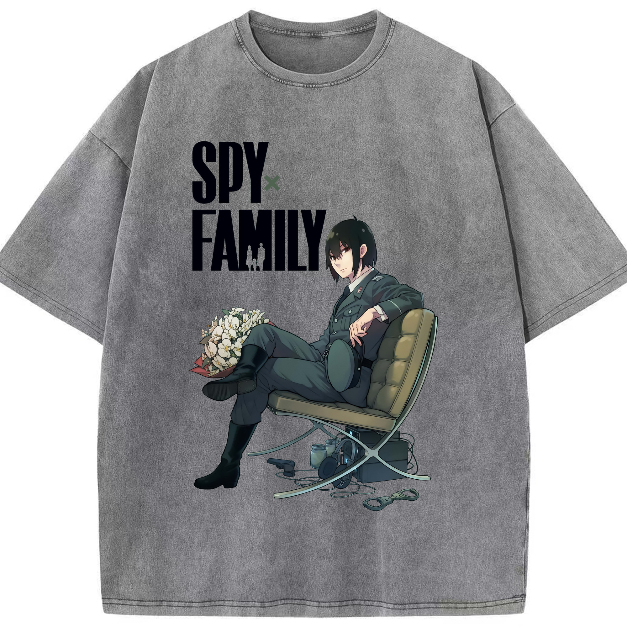 （画像用） SPY×FAMILY间谍家家酒 綿100% ヴィンテージ風 半袖Tシャツ（フロントプリント）