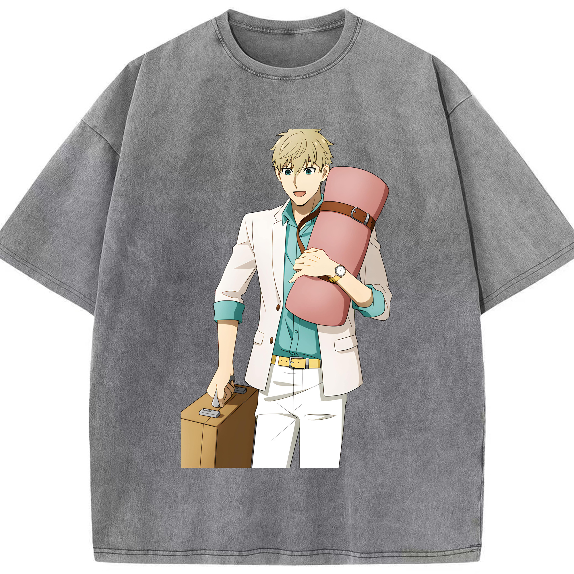 （画像用） SPY×FAMILY间谍家家酒 綿100% ヴィンテージ風 半袖Tシャツ（フロントプリント）